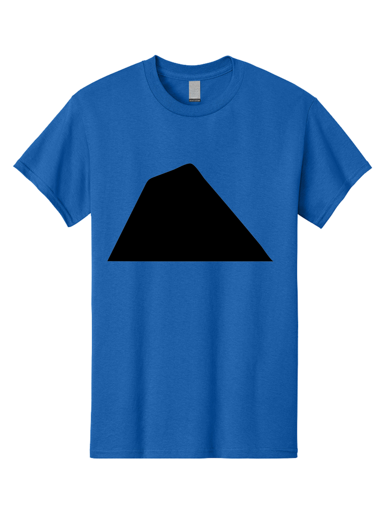 Black-Trapezoid Men'S Graphic Tee, 100% Cotton, Comfortable Casual Summer Wear, Machine Washable, Triangle Shape, Geometric Figure, Abstract Design, Simple Shape, Minimalist Art, Bold Graphic, Modern Icon, Graphic Element - Aaa397