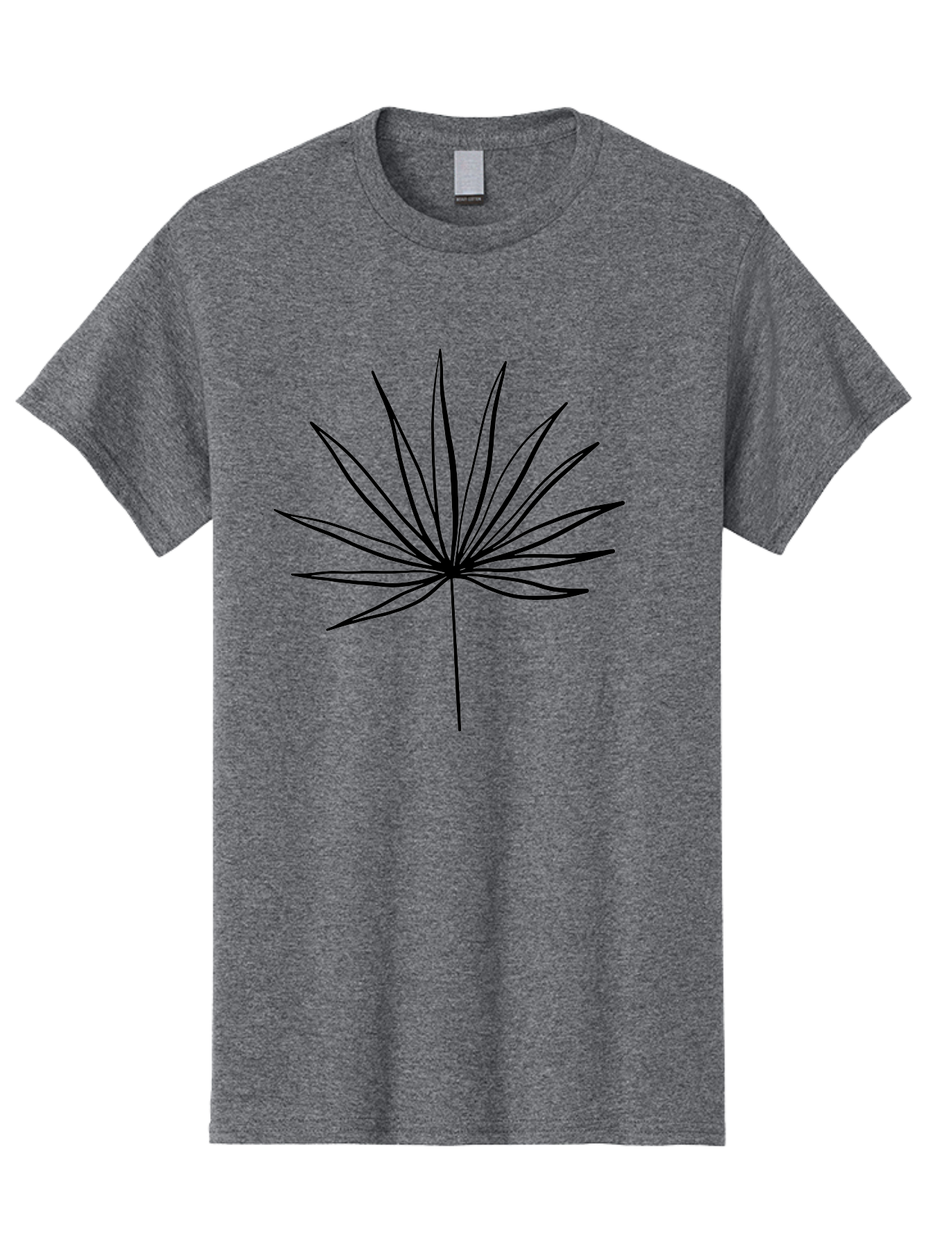 Cannabis-Leaf-1 Men'S Graphic Tee, 100% Cotton, Comfortable Casual Summer Wear, Machine Washable, Marijuana Leaf, Cannabis Symbol, Black Silhouette, Minimalist Design, Simple Graphics, Leafy Pattern, Modern Illustration, Sleek Lines - Aaa406