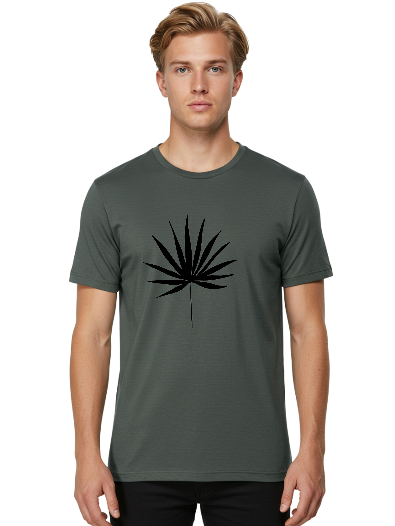 Cannabis-Leaf-4 Men'S Graphic Tee, 100% Cotton, Comfortable Casual Summer Wear, Machine Washable, Cannabis Leaf Silhouette, Marijuana Leaf Icon, Black Cannabis Symbol, Leafy Graphic Design, Cannabis Culture, Pot Leaf Artwork, - Aaa409