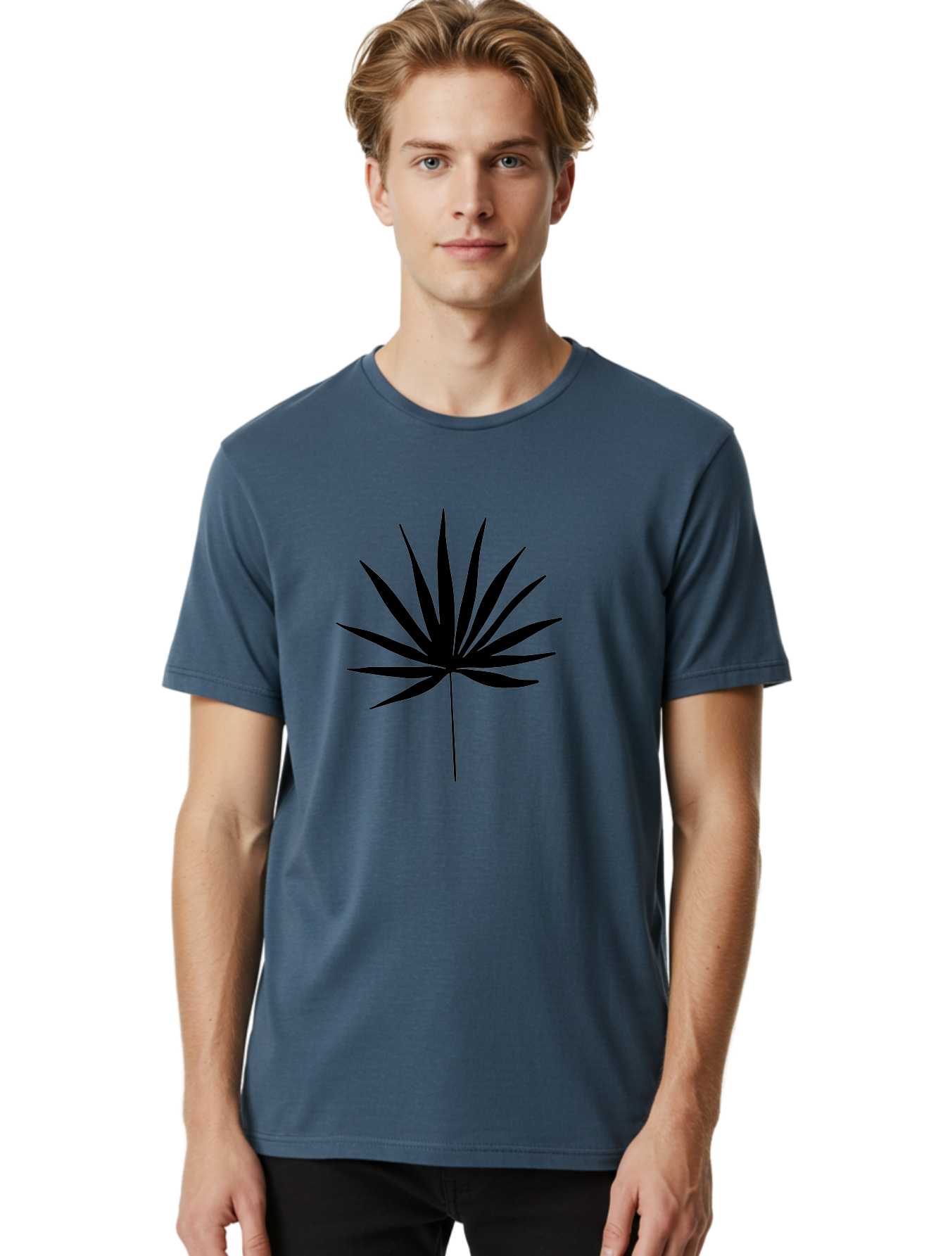 Cannabis-Leaf-4 Men'S Graphic Tee, 100% Cotton, Comfortable Casual Summer Wear, Machine Washable, Cannabis Leaf Silhouette, Marijuana Leaf Icon, Black Cannabis Symbol, Leafy Graphic Design, Cannabis Culture, Pot Leaf Artwork, - Aaa409
