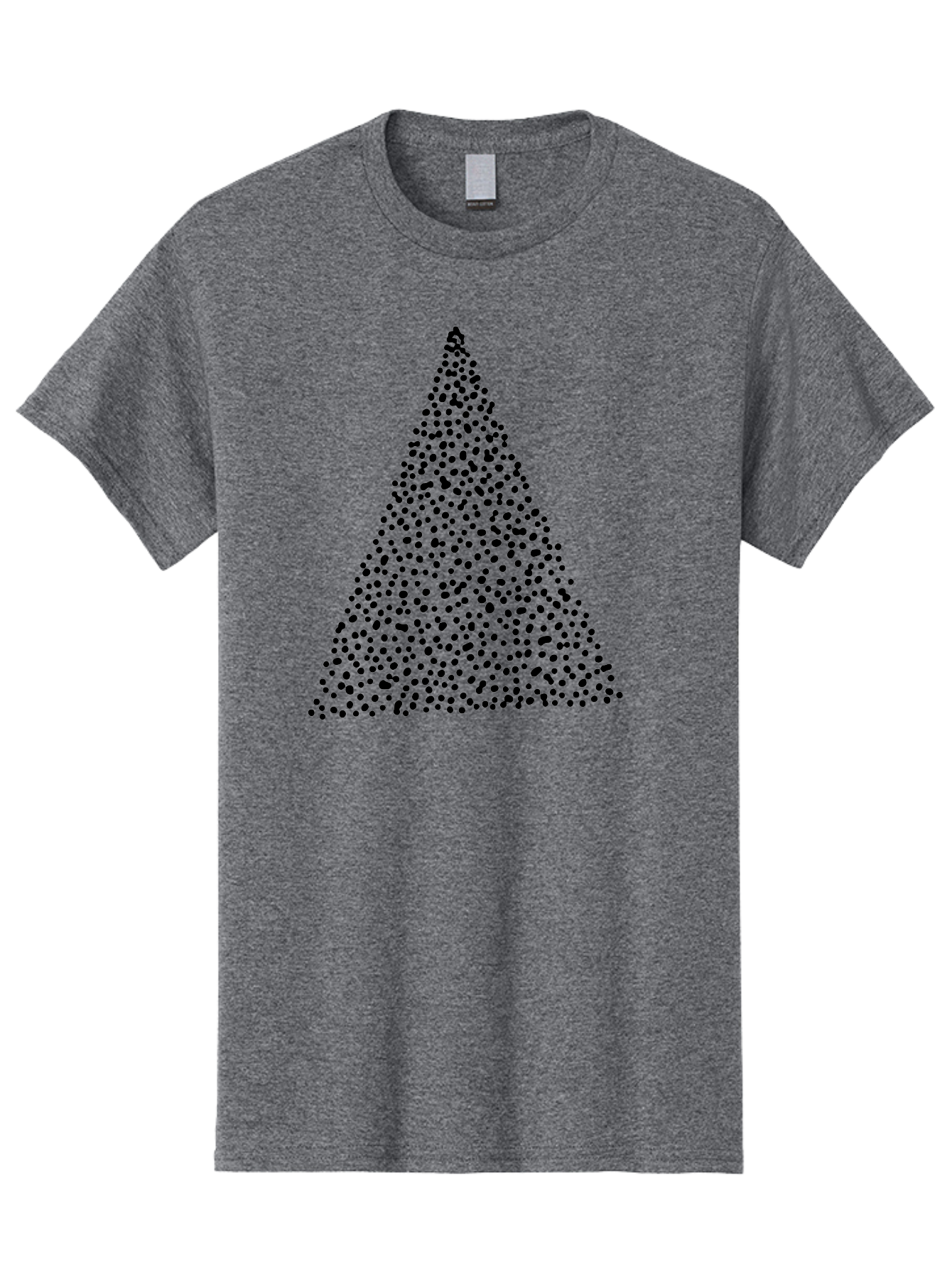 Christmas-Tree Men'S Graphic Tee, 100% Cotton, Comfortable Casual Summer Wear, Machine Washable, Christmas Tree, Black Dots Design, Festive Decor, Holiday Graphics, Minimalist Christmas, Dot Art - Aaa413