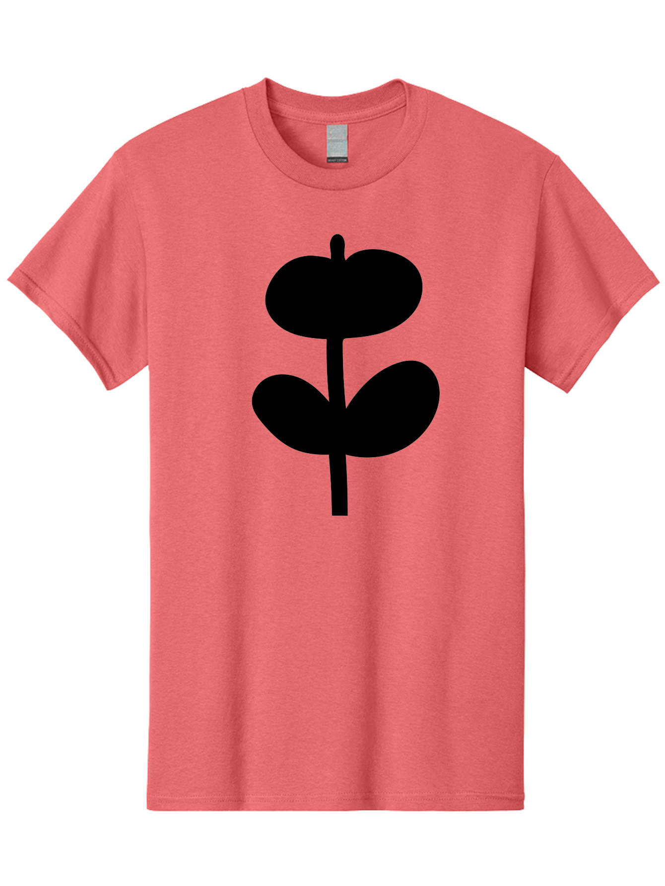 Clover-Silhouette Men'S Graphic Tee, 100% Cotton, Comfortable Casual Summer Wear, Machine Washable, Clover Icon, Shamrock Symbol, Three-Leafed Plant, Simple Design, Minimalist Illustration, Black Silhouette - Aaa414