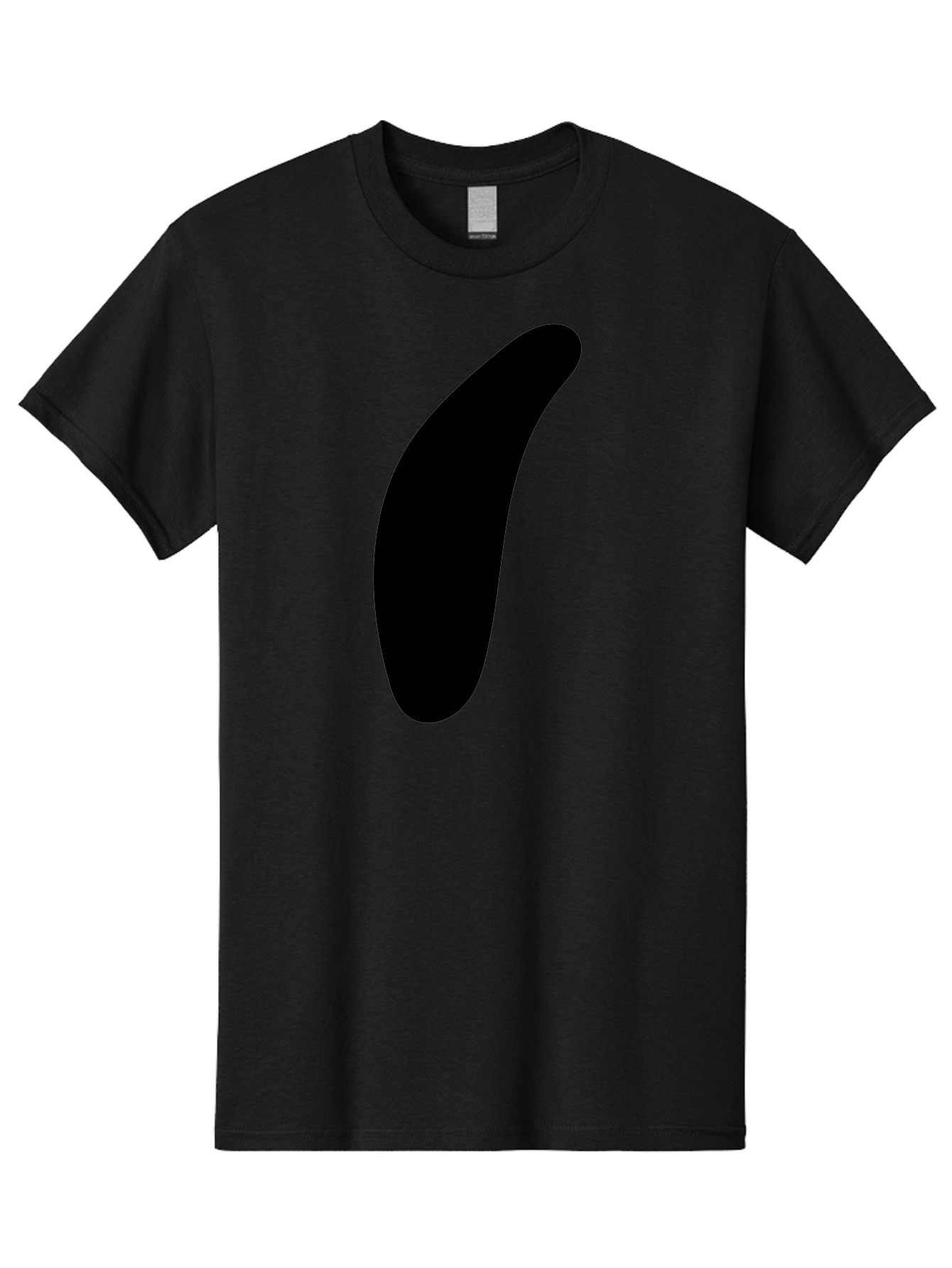 Comma Men'S Graphic Tee, 100% Cotton, Comfortable Casual Summer Wear, Machine Washable, Black Comma, Punctuation Mark, Minimalist Design, Simple Shape, Bold Typography, Modern Graphic - Aaa416
