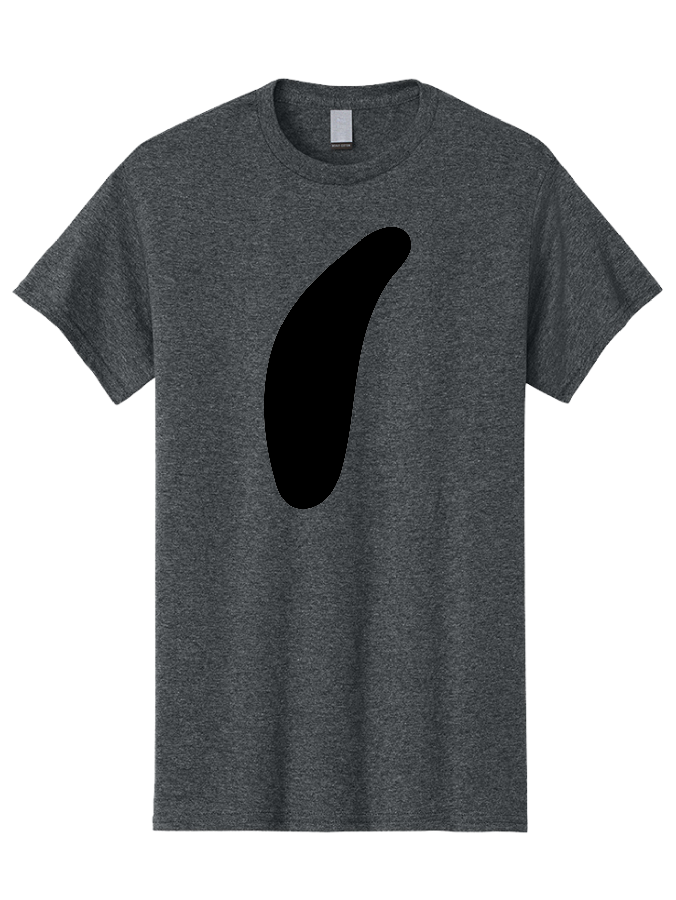 Comma Men'S Graphic Tee, 100% Cotton, Comfortable Casual Summer Wear, Machine Washable, Black Comma, Punctuation Mark, Minimalist Design, Simple Shape, Bold Typography, Modern Graphic - Aaa416