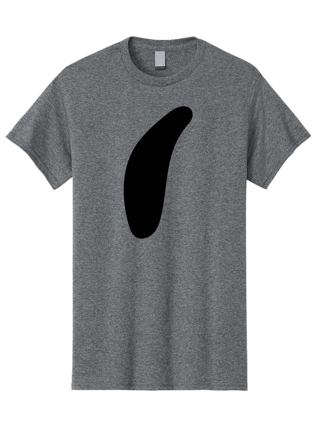 Comma Men'S Graphic Tee, 100% Cotton, Comfortable Casual Summer Wear, Machine Washable, Black Comma, Punctuation Mark, Minimalist Design, Simple Shape, Bold Typography, Modern Graphic - Aaa416