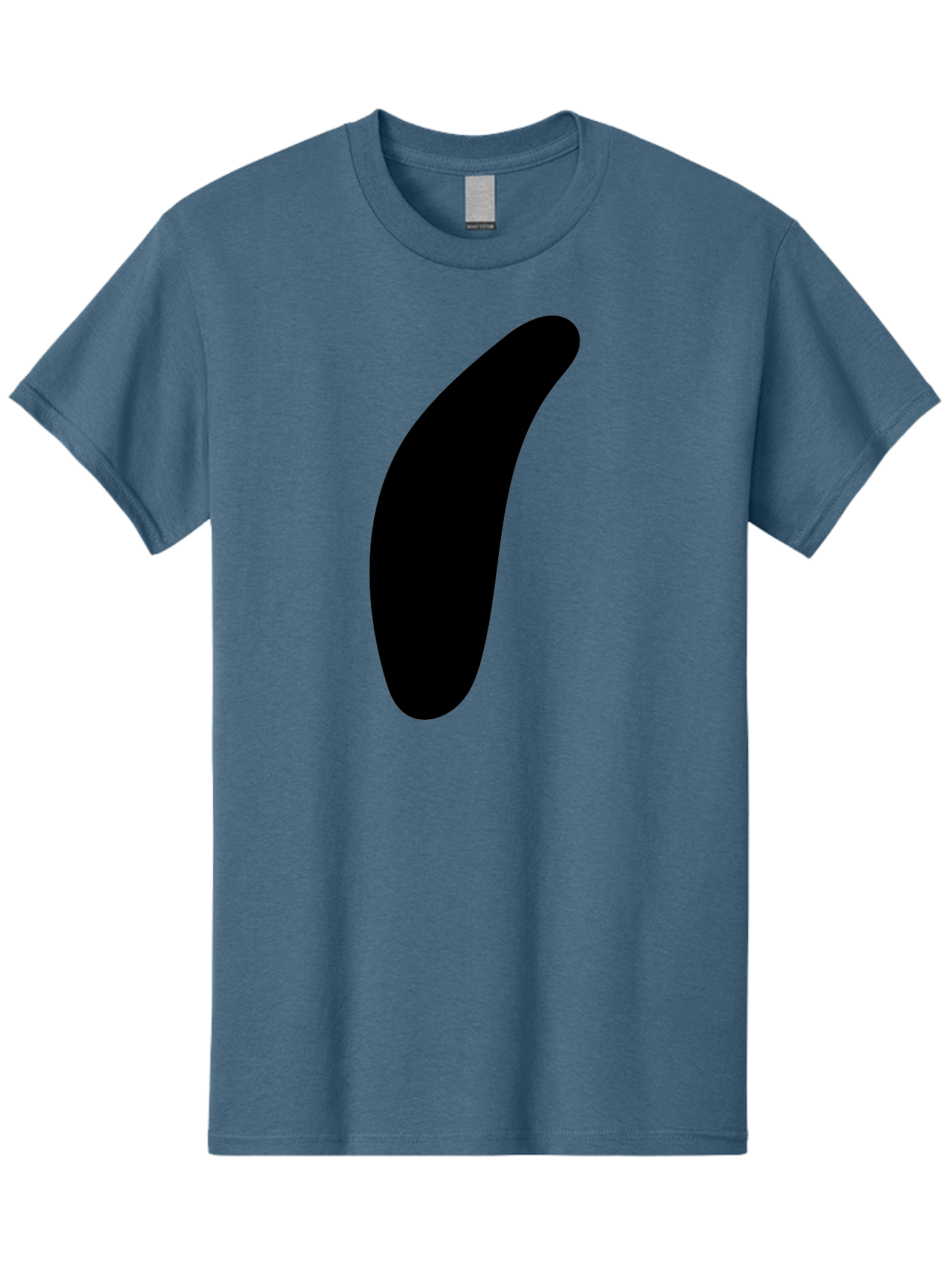 Comma Men'S Graphic Tee, 100% Cotton, Comfortable Casual Summer Wear, Machine Washable, Black Comma, Punctuation Mark, Minimalist Design, Simple Shape, Bold Typography, Modern Graphic - Aaa416