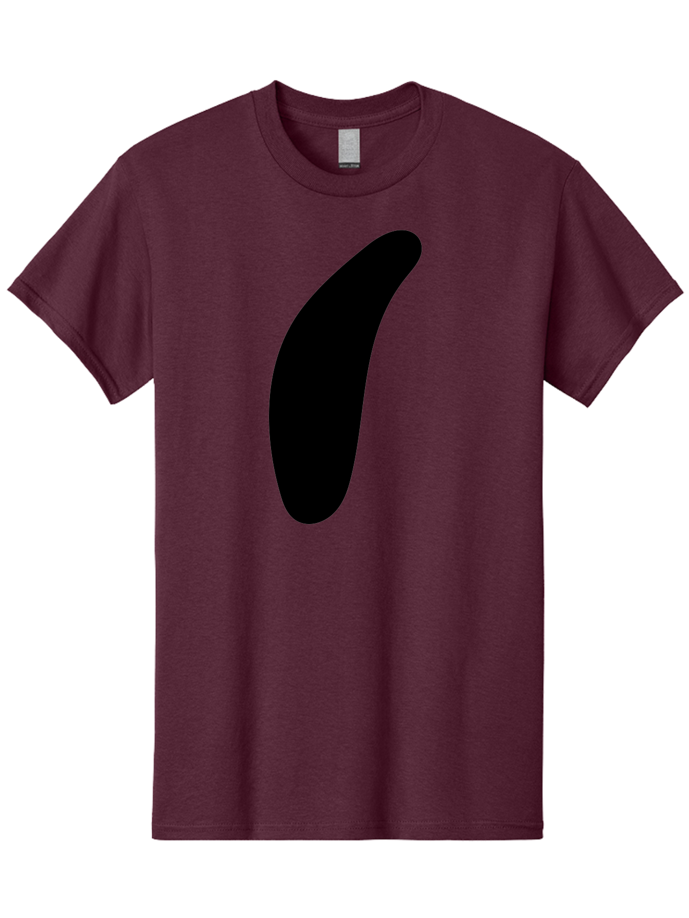 Comma Men'S Graphic Tee, 100% Cotton, Comfortable Casual Summer Wear, Machine Washable, Black Comma, Punctuation Mark, Minimalist Design, Simple Shape, Bold Typography, Modern Graphic - Aaa416