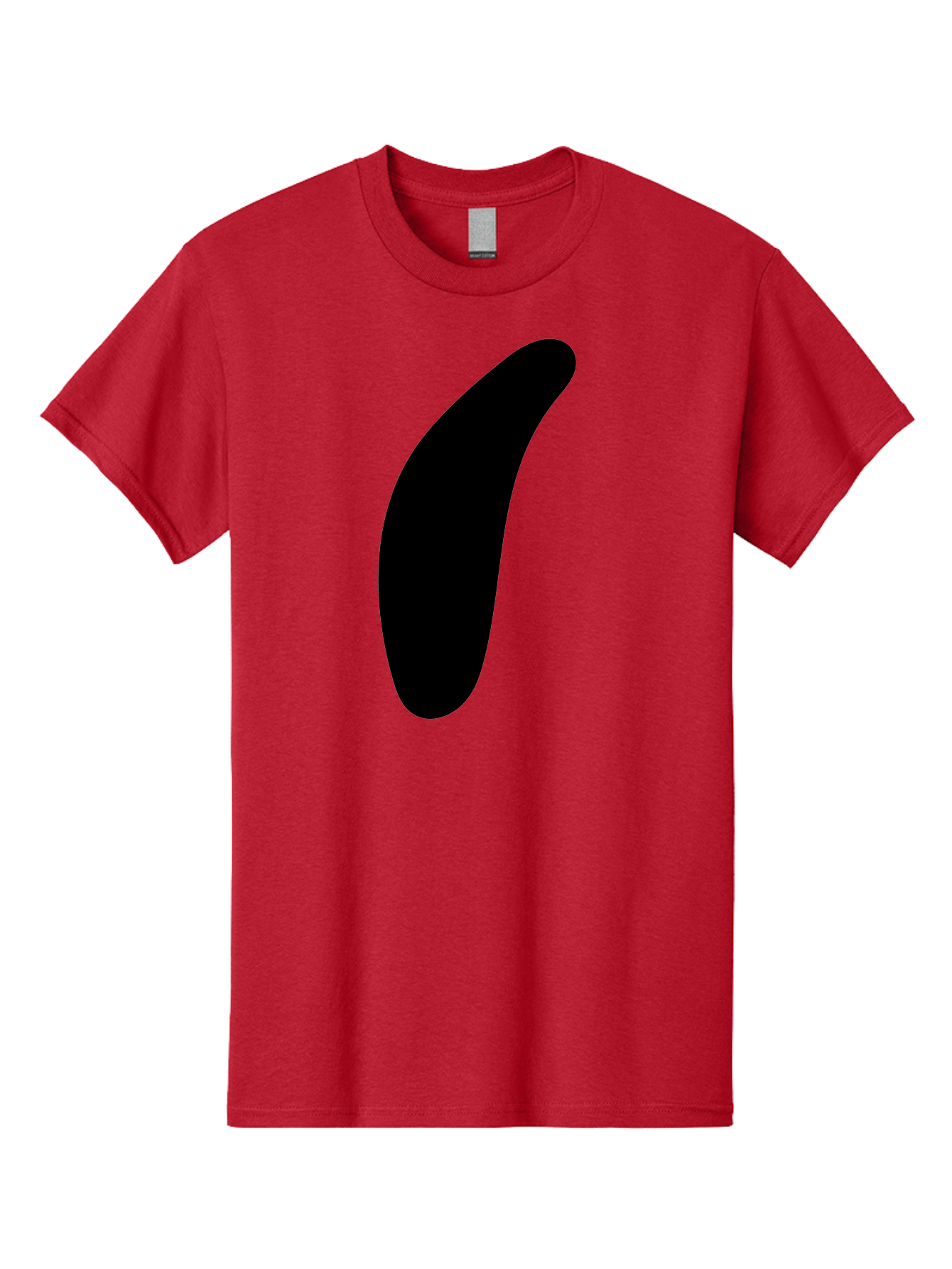 Comma Men'S Graphic Tee, 100% Cotton, Comfortable Casual Summer Wear, Machine Washable, Black Comma, Punctuation Mark, Minimalist Design, Simple Shape, Bold Typography, Modern Graphic - Aaa416