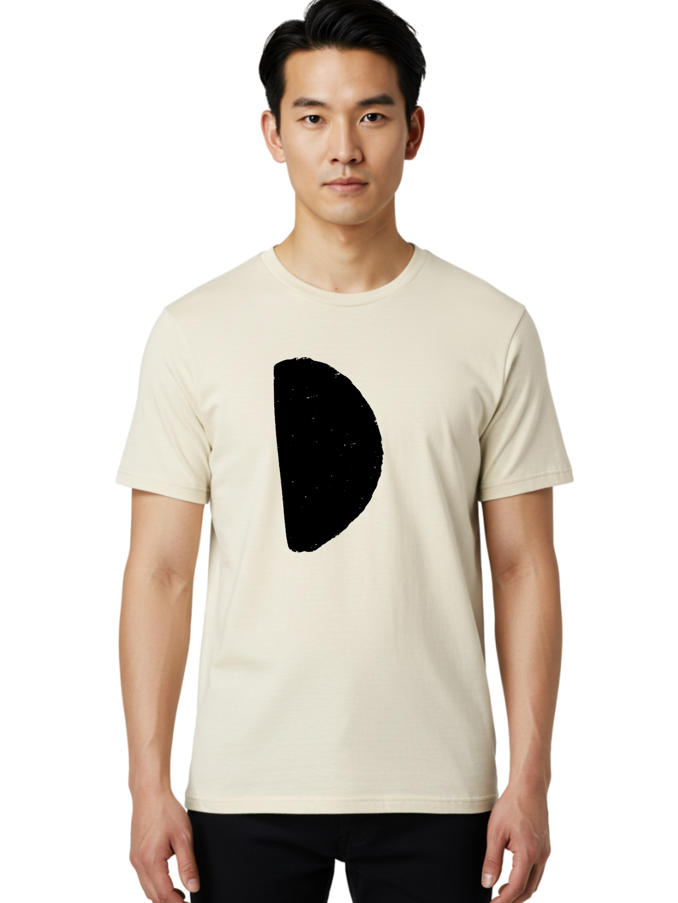 Crescent-Shape Men'S Graphic Tee, 100% Cotton, Comfortable Casual Summer Wear, Machine Washable, Pacman Character, Video Game Icon, Retro Gaming, Classic Arcade, Pixel Art, Gaming Culture, Nostalgia - Aaa418