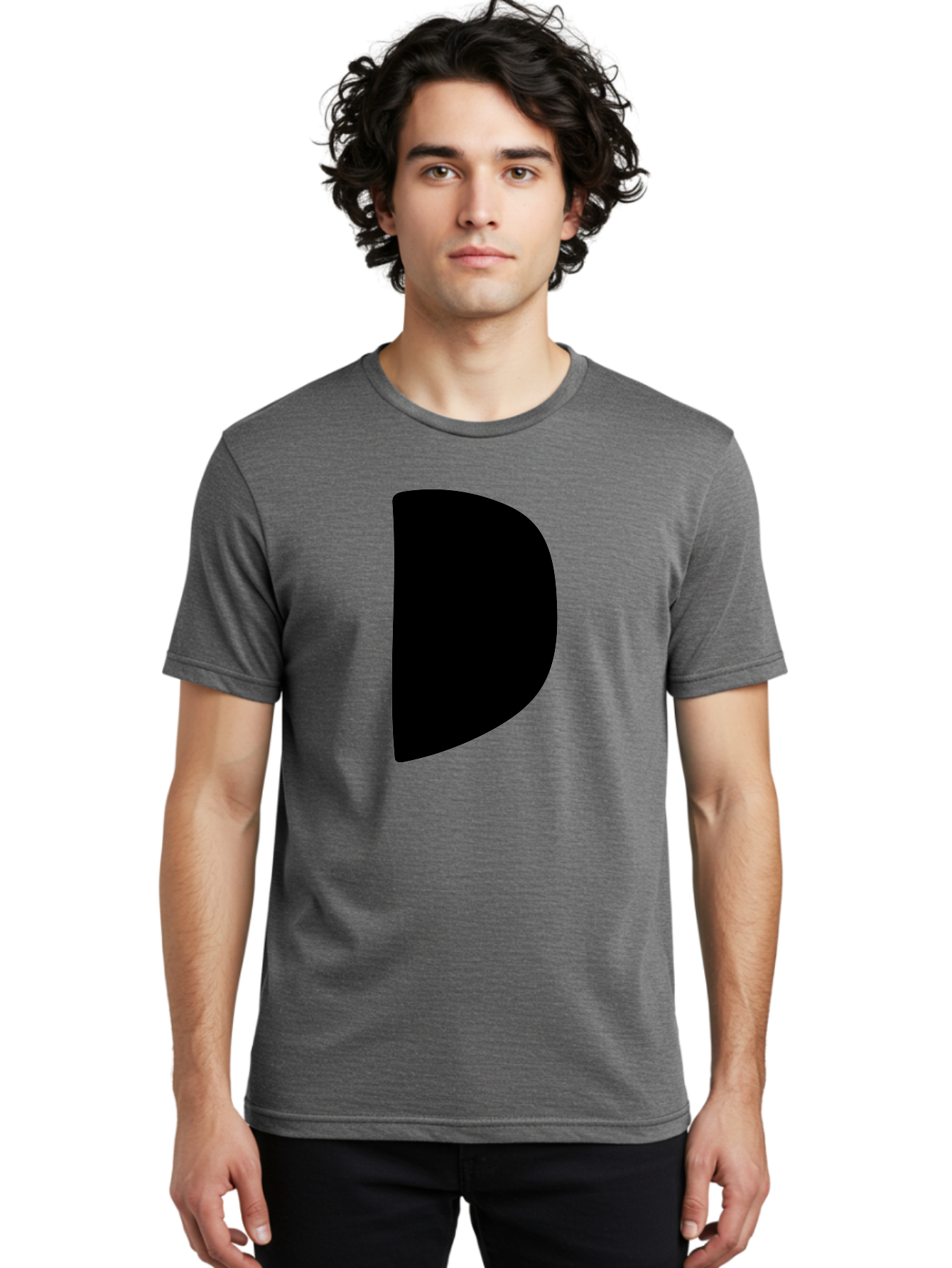 D Men'S Graphic Tee, 100% Cotton, Comfortable Casual Summer Wear, Machine Washable, Modern Typography, Bold Font, Minimalist Design, Sleek Lettering, Simple Shapes, Graphic Design Elements, Abstract Art, Black And Green Color Scheme - Aaa421