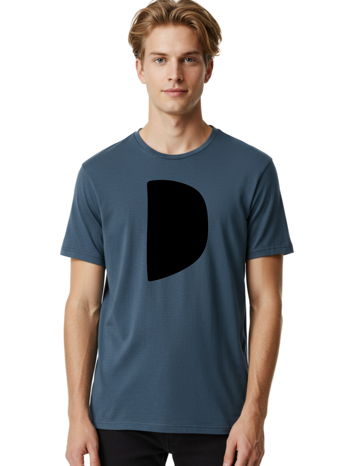 D Men'S Graphic Tee, 100% Cotton, Comfortable Casual Summer Wear, Machine Washable, Modern Typography, Bold Font, Minimalist Design, Sleek Lettering, Simple Shapes, Graphic Design Elements, Abstract Art, Black And Green Color Scheme - Aaa421