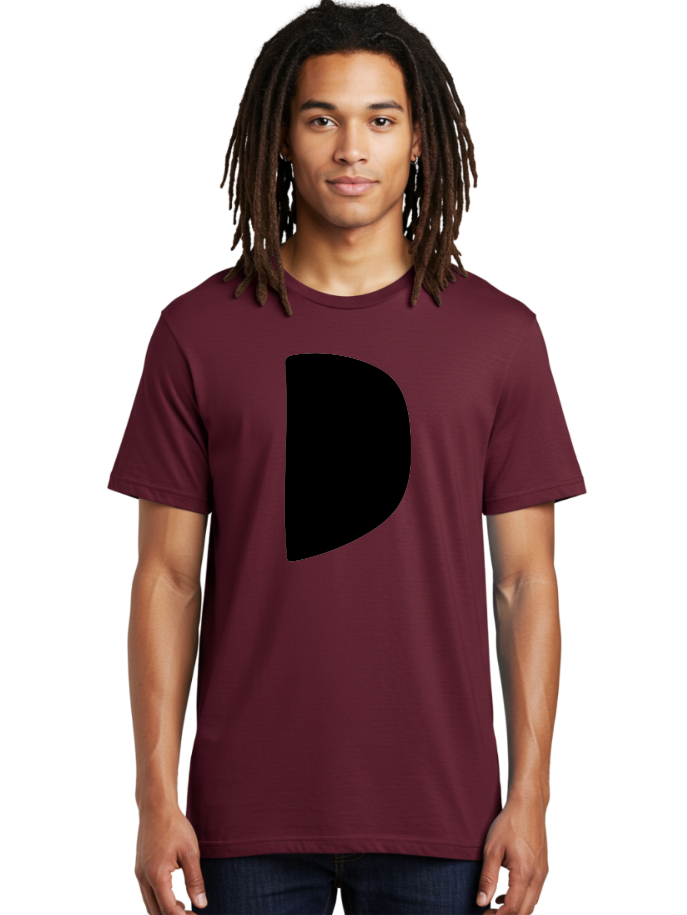 D Men'S Graphic Tee, 100% Cotton, Comfortable Casual Summer Wear, Machine Washable, Modern Typography, Bold Font, Minimalist Design, Sleek Lettering, Simple Shapes, Graphic Design Elements, Abstract Art, Black And Green Color Scheme - Aaa421