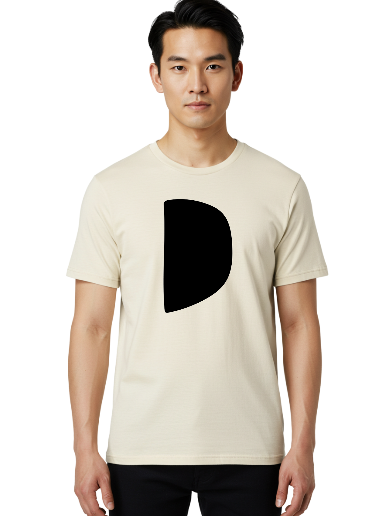 D Men'S Graphic Tee, 100% Cotton, Comfortable Casual Summer Wear, Machine Washable, Modern Typography, Bold Font, Minimalist Design, Sleek Lettering, Simple Shapes, Graphic Design Elements, Abstract Art, Black And Green Color Scheme - Aaa421