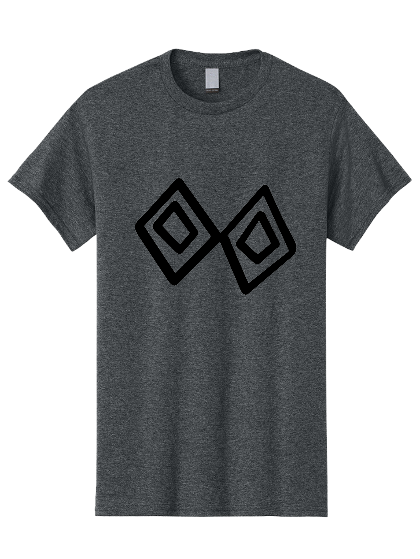 Diamond-Shapes Men'S Graphic Tee, 100% Cotton, Comfortable Casual Summer Wear, Machine Washable, Diamond Shapes, Geometric Design, Black And Green, Logo Design, Modern Graphics, Abstract Art, Symmetrical Shapes, Minimalist Logo - Aaa423