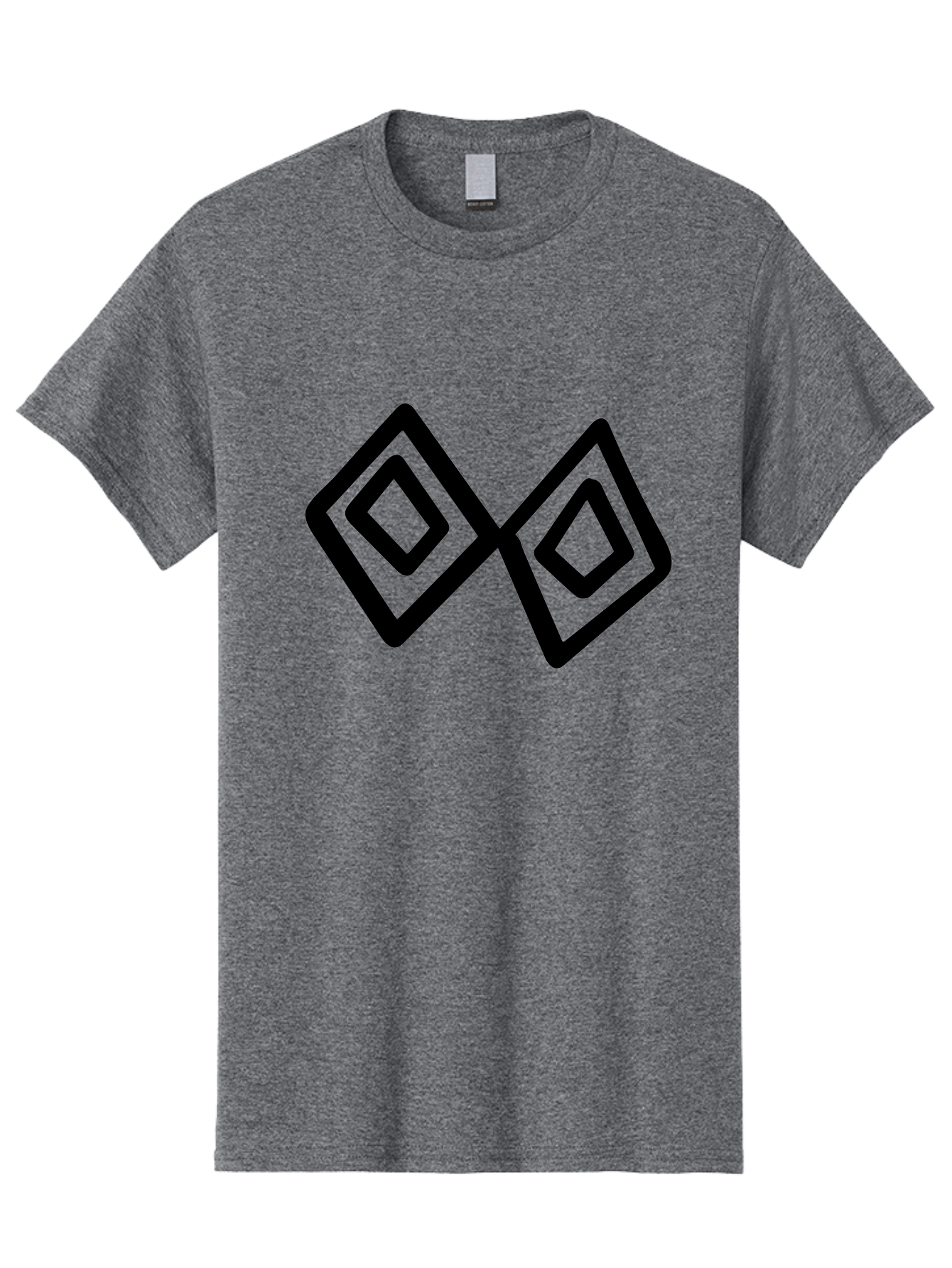 Diamond-Shapes Men'S Graphic Tee, 100% Cotton, Comfortable Casual Summer Wear, Machine Washable, Diamond Shapes, Geometric Design, Black And Green, Logo Design, Modern Graphics, Abstract Art, Symmetrical Shapes, Minimalist Logo - Aaa423