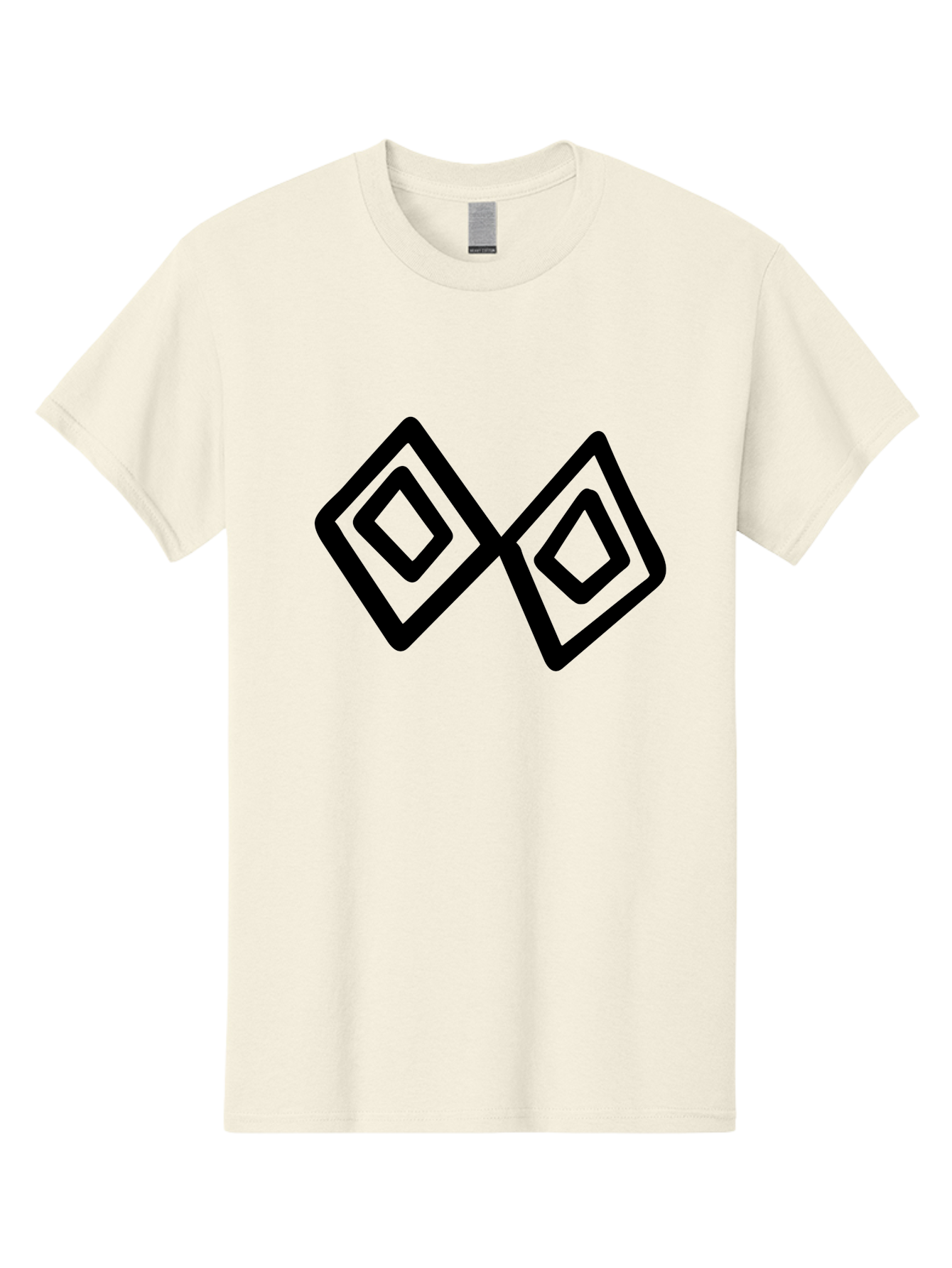 Diamond-Shapes Men'S Graphic Tee, 100% Cotton, Comfortable Casual Summer Wear, Machine Washable, Diamond Shapes, Geometric Design, Black And Green, Logo Design, Modern Graphics, Abstract Art, Symmetrical Shapes, Minimalist Logo - Aaa423
