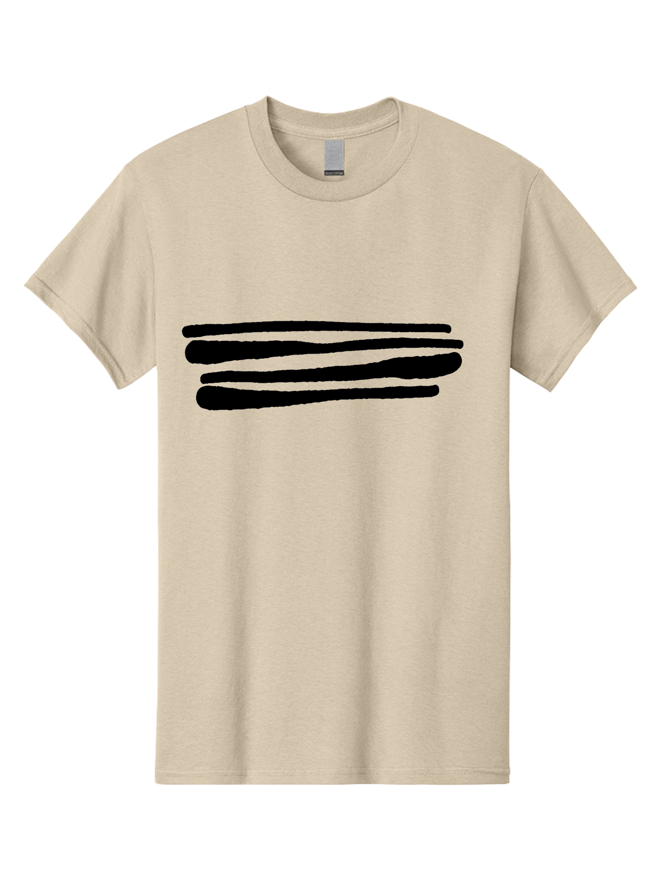 Equal-Sign Men'S Graphic Tee, 100% Cotton, Comfortable Casual Summer Wear, Machine Washable, Equals Sign, Mathematical Symbol, Black Lines, Simple Design, Bold Graphics, Modern Aesthetic, Abstract Art - Aaa427