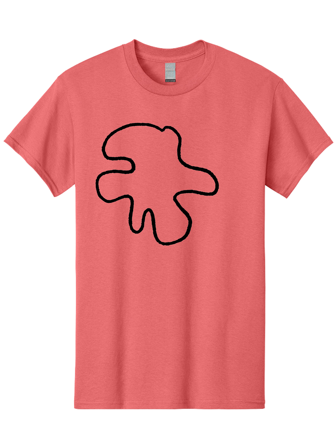 Four-Leaf-Clover Men'S Graphic Tee, 100% Cotton, Comfortable Casual Summer Wear, Machine Washable, Four Leaf Clover, Black Outline, Simple Graphics, Minimalist Design, Symbolic Charm, Good Luck Symbol, Abstract Shapes, Simple Illustration - Aaa435