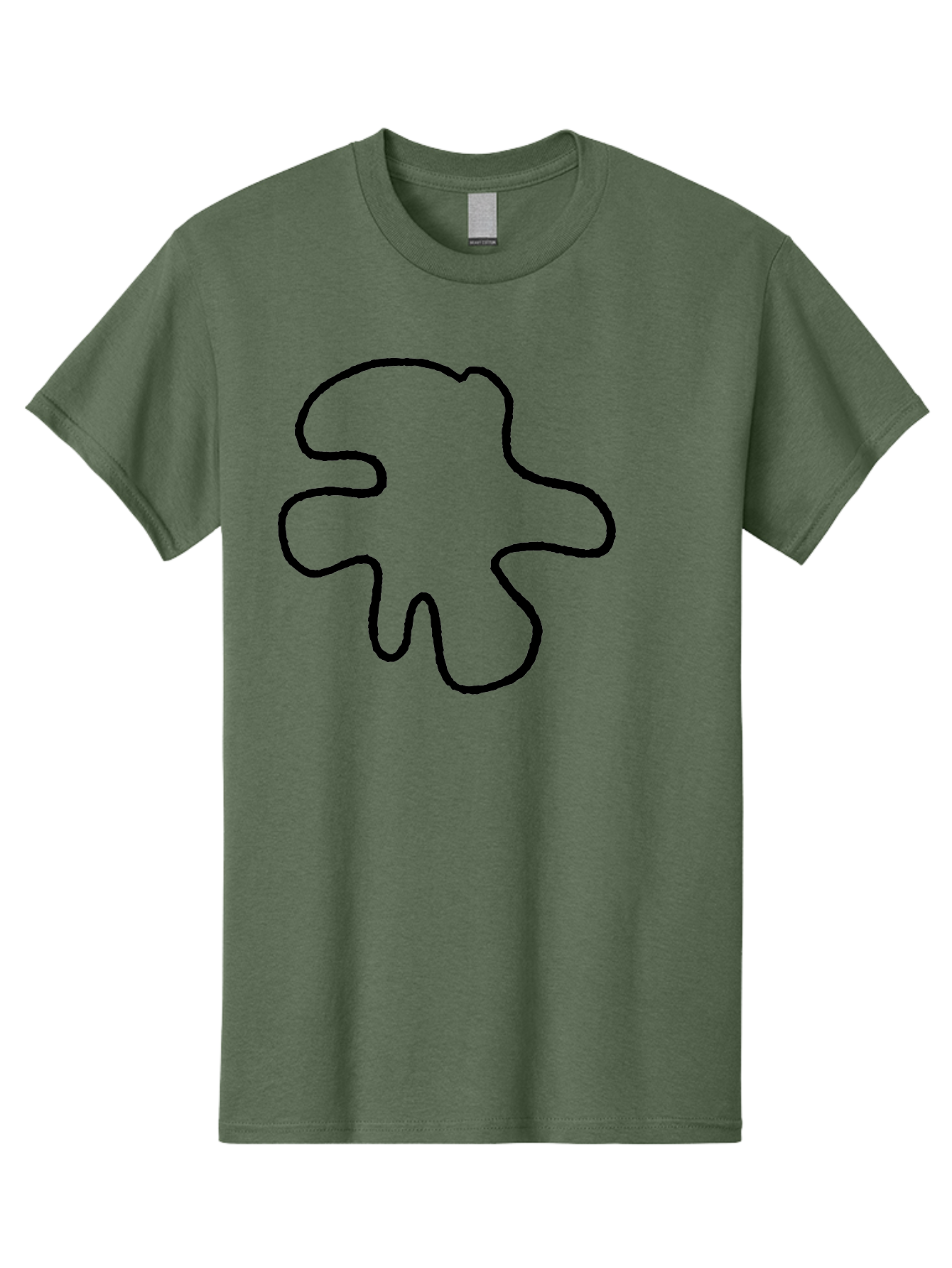 Four-Leaf-Clover Men'S Graphic Tee, 100% Cotton, Comfortable Casual Summer Wear, Machine Washable, Four Leaf Clover, Black Outline, Simple Graphics, Minimalist Design, Symbolic Charm, Good Luck Symbol, Abstract Shapes, Simple Illustration - Aaa435