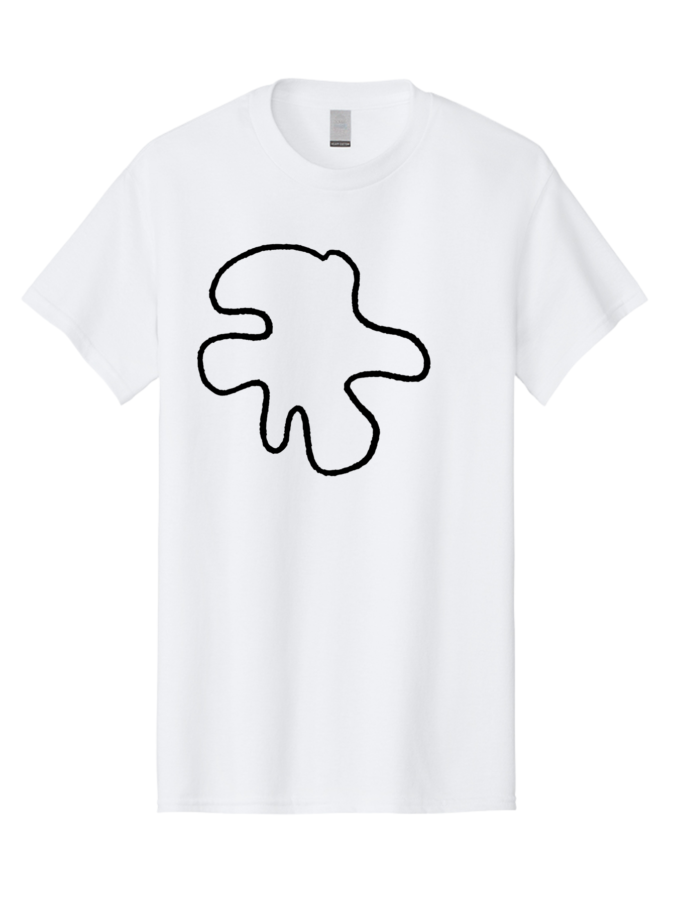 Four-Leaf-Clover Men'S Graphic Tee, 100% Cotton, Comfortable Casual Summer Wear, Machine Washable, Four Leaf Clover, Black Outline, Simple Graphics, Minimalist Design, Symbolic Charm, Good Luck Symbol, Abstract Shapes, Simple Illustration - Aaa435