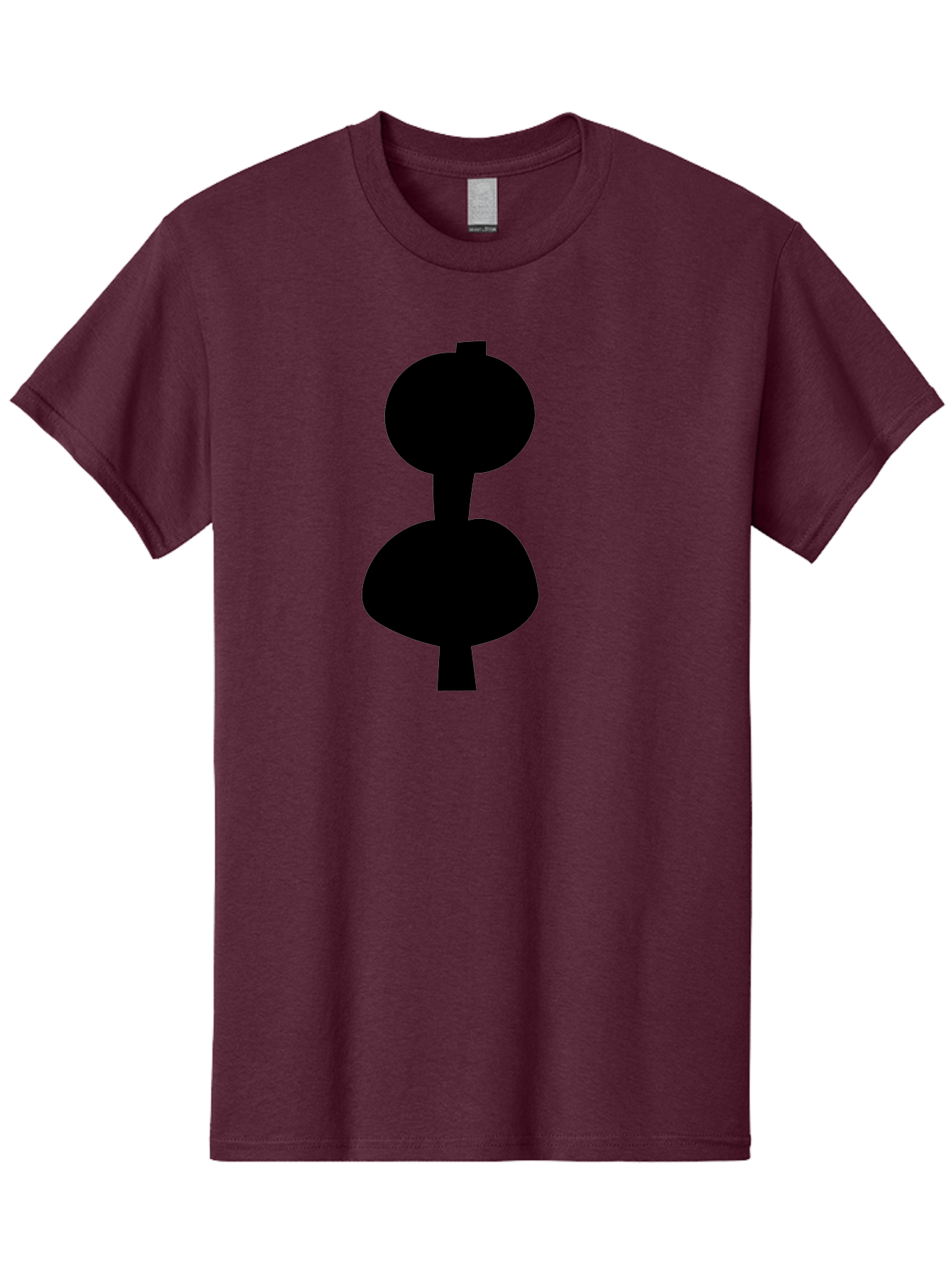 Hourglass Men'S Graphic Tee, 100% Cotton, Comfortable Casual Summer Wear, Machine Washable, Dumbbell Icon, Fitness Symbol, Gym Equipment, Workout Tool, Exercise Accessory, Physical Fitness, Bodybuilding - Aaa437