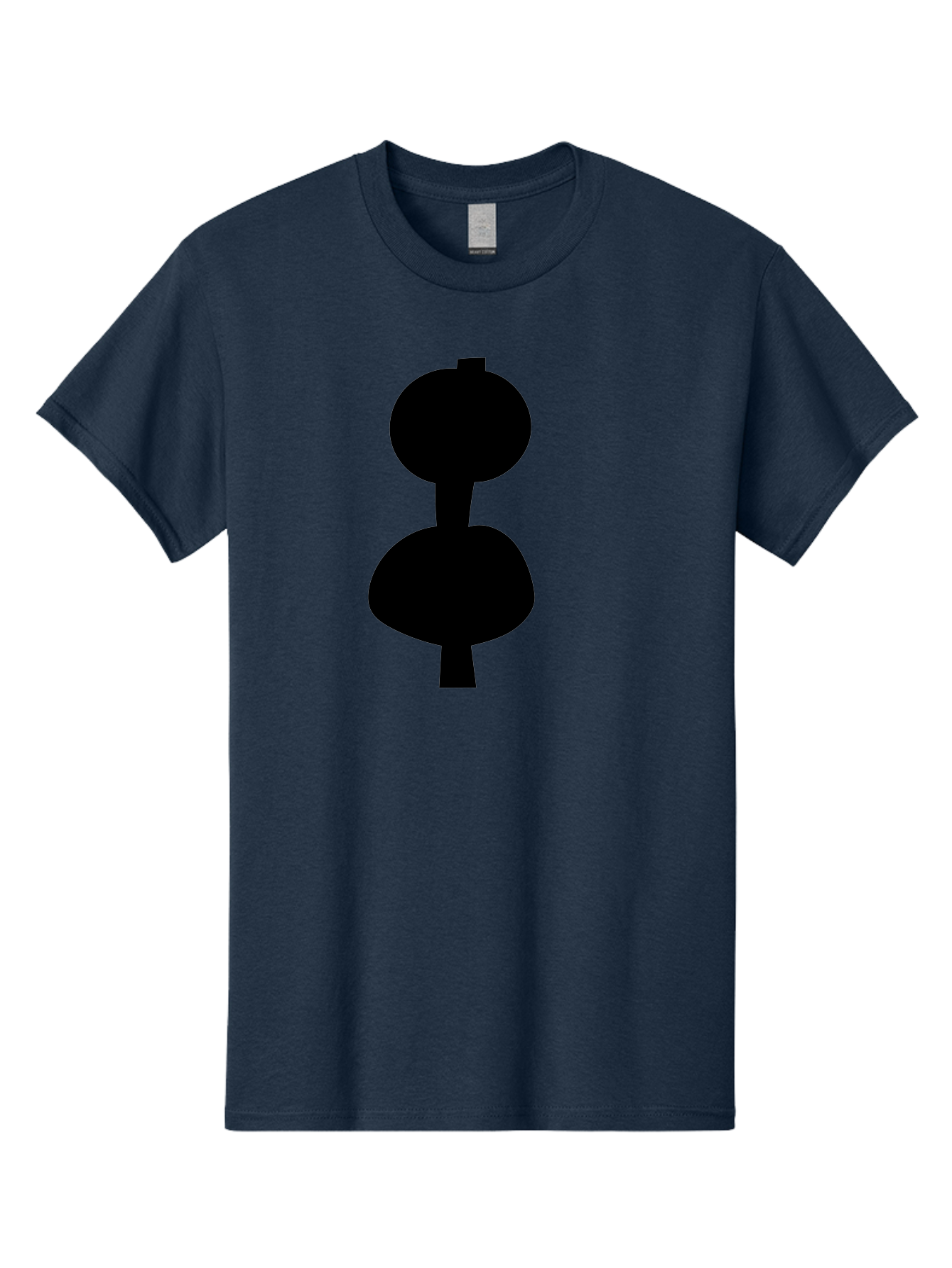Hourglass Men'S Graphic Tee, 100% Cotton, Comfortable Casual Summer Wear, Machine Washable, Dumbbell Icon, Fitness Symbol, Gym Equipment, Workout Tool, Exercise Accessory, Physical Fitness, Bodybuilding - Aaa437