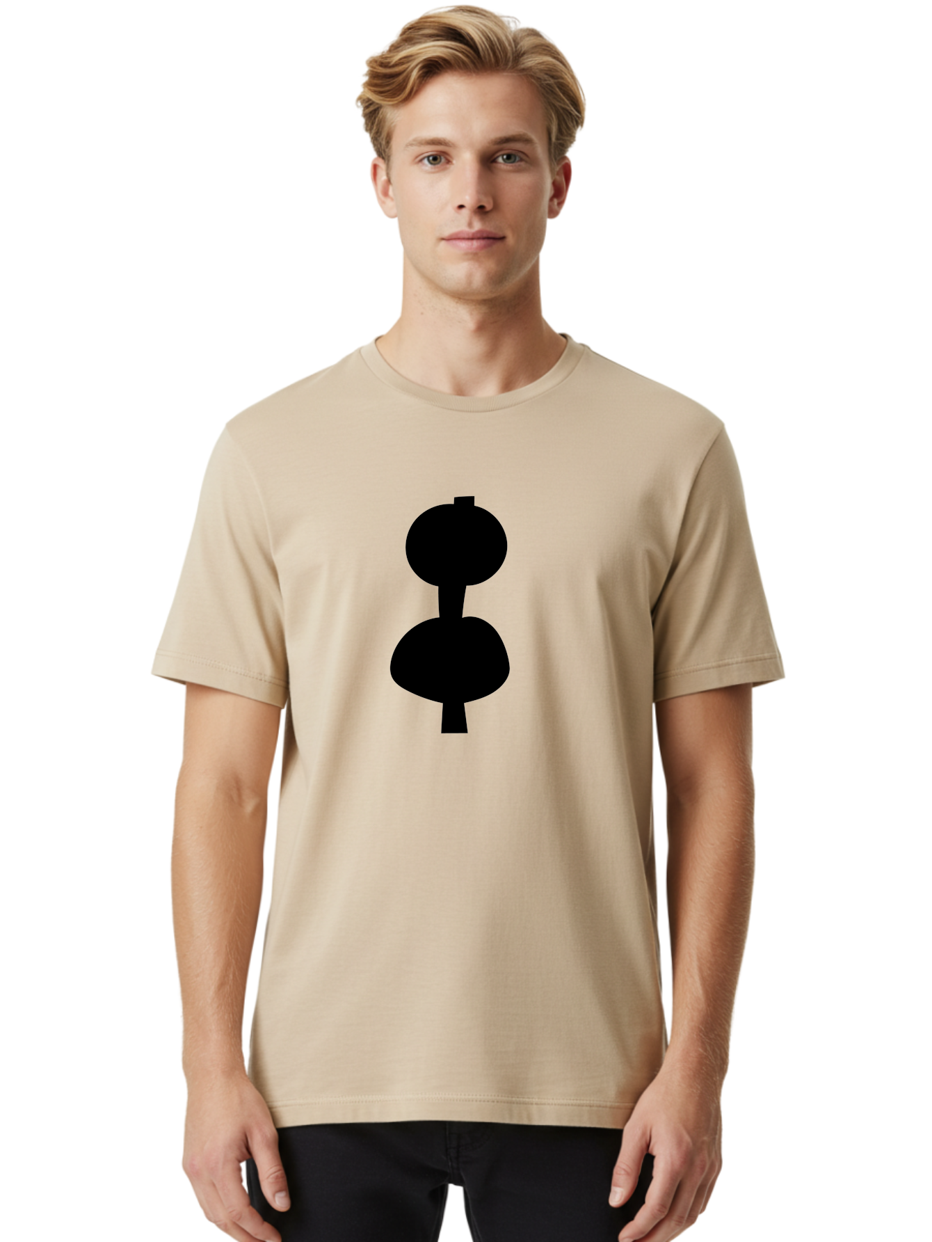 Hourglass Men'S Graphic Tee, 100% Cotton, Comfortable Casual Summer Wear, Machine Washable, Dumbbell Icon, Fitness Symbol, Gym Equipment, Workout Tool, Exercise Accessory, Physical Fitness, Bodybuilding - Aaa437