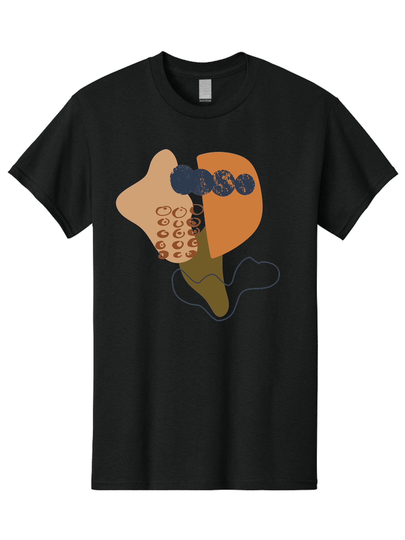 Ice-Cream-Cone Men'S Graphic Tee, 100% Cotton, Comfortable Casual Summer Wear, Machine Washable, Ice Cream Cone, Abstract Design, Modern Art, Colorful Treat, Creative Expression, Unique Illustration, Sweet Delight, Artistic Creativity - Aaa438