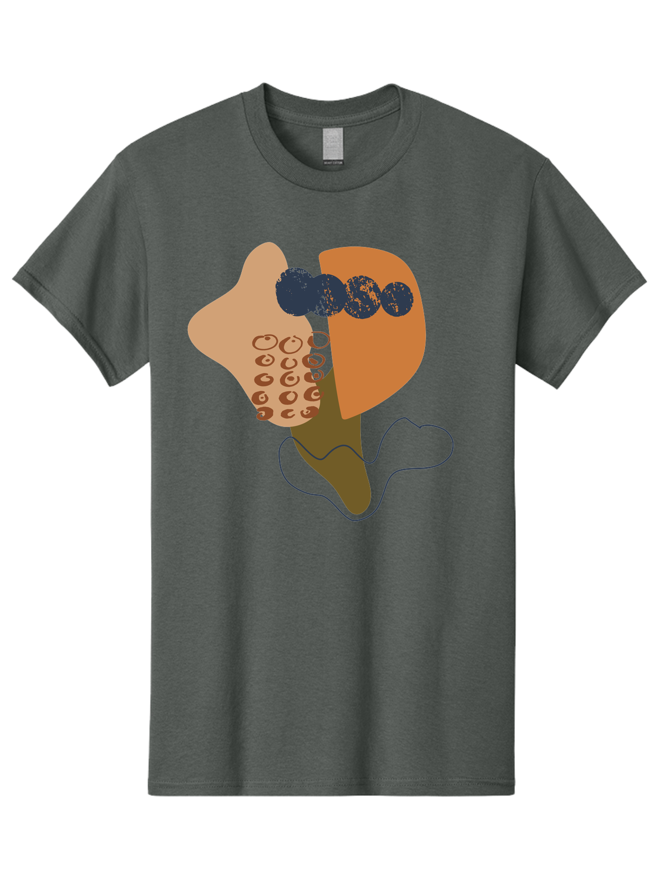 Ice-Cream-Cone Men'S Graphic Tee, 100% Cotton, Comfortable Casual Summer Wear, Machine Washable, Ice Cream Cone, Abstract Design, Modern Art, Colorful Treat, Creative Expression, Unique Illustration, Sweet Delight, Artistic Creativity - Aaa438