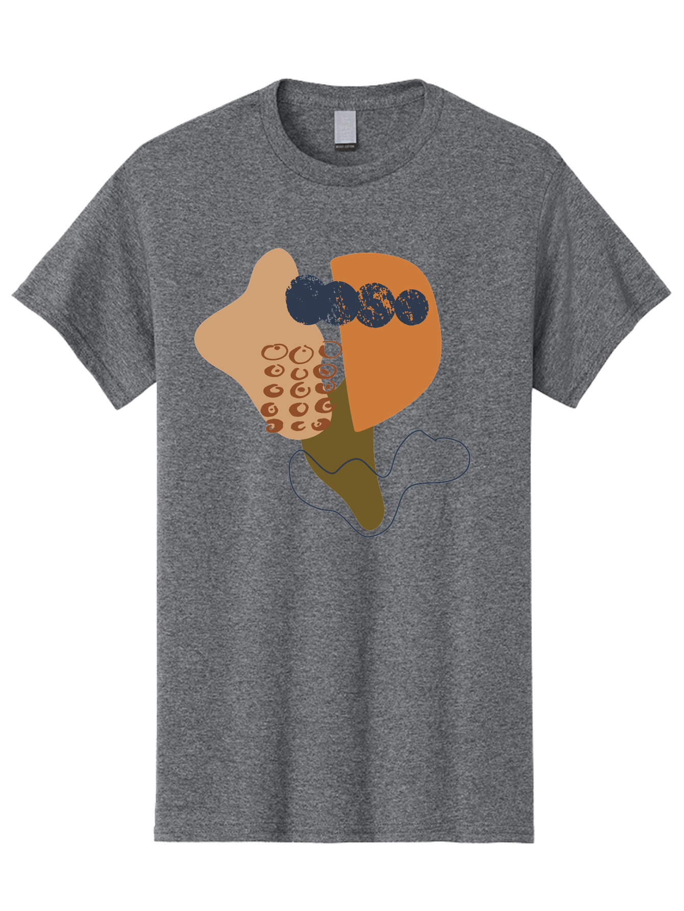 Ice-Cream-Cone Men'S Graphic Tee, 100% Cotton, Comfortable Casual Summer Wear, Machine Washable, Ice Cream Cone, Abstract Design, Modern Art, Colorful Treat, Creative Expression, Unique Illustration, Sweet Delight, Artistic Creativity - Aaa438