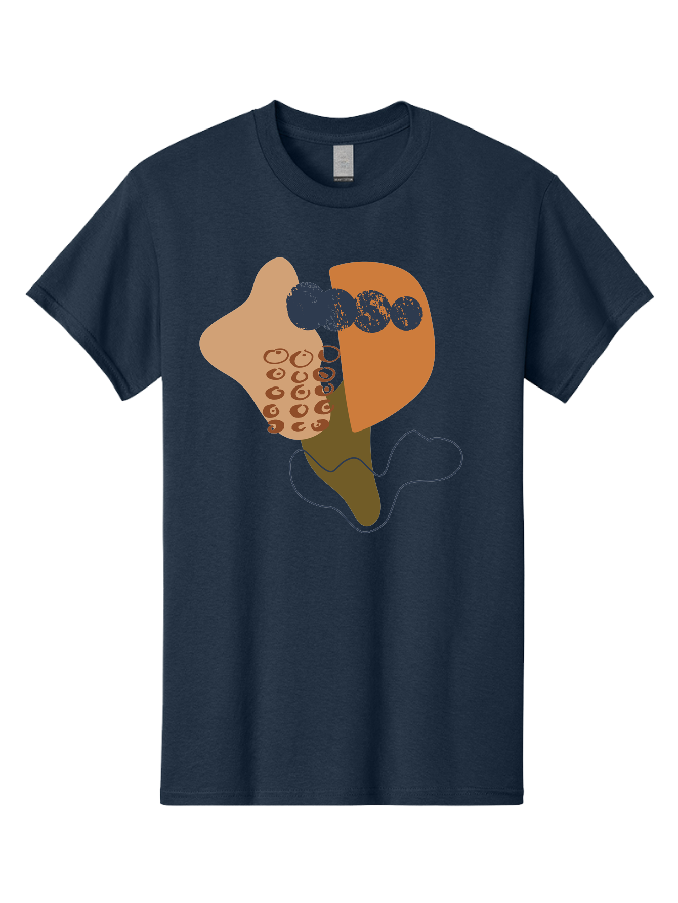 Ice-Cream-Cone Men'S Graphic Tee, 100% Cotton, Comfortable Casual Summer Wear, Machine Washable, Ice Cream Cone, Abstract Design, Modern Art, Colorful Treat, Creative Expression, Unique Illustration, Sweet Delight, Artistic Creativity - Aaa438