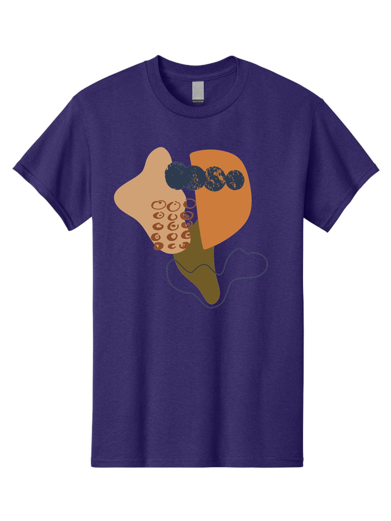 Ice-Cream-Cone Men'S Graphic Tee, 100% Cotton, Comfortable Casual Summer Wear, Machine Washable, Ice Cream Cone, Abstract Design, Modern Art, Colorful Treat, Creative Expression, Unique Illustration, Sweet Delight, Artistic Creativity - Aaa438