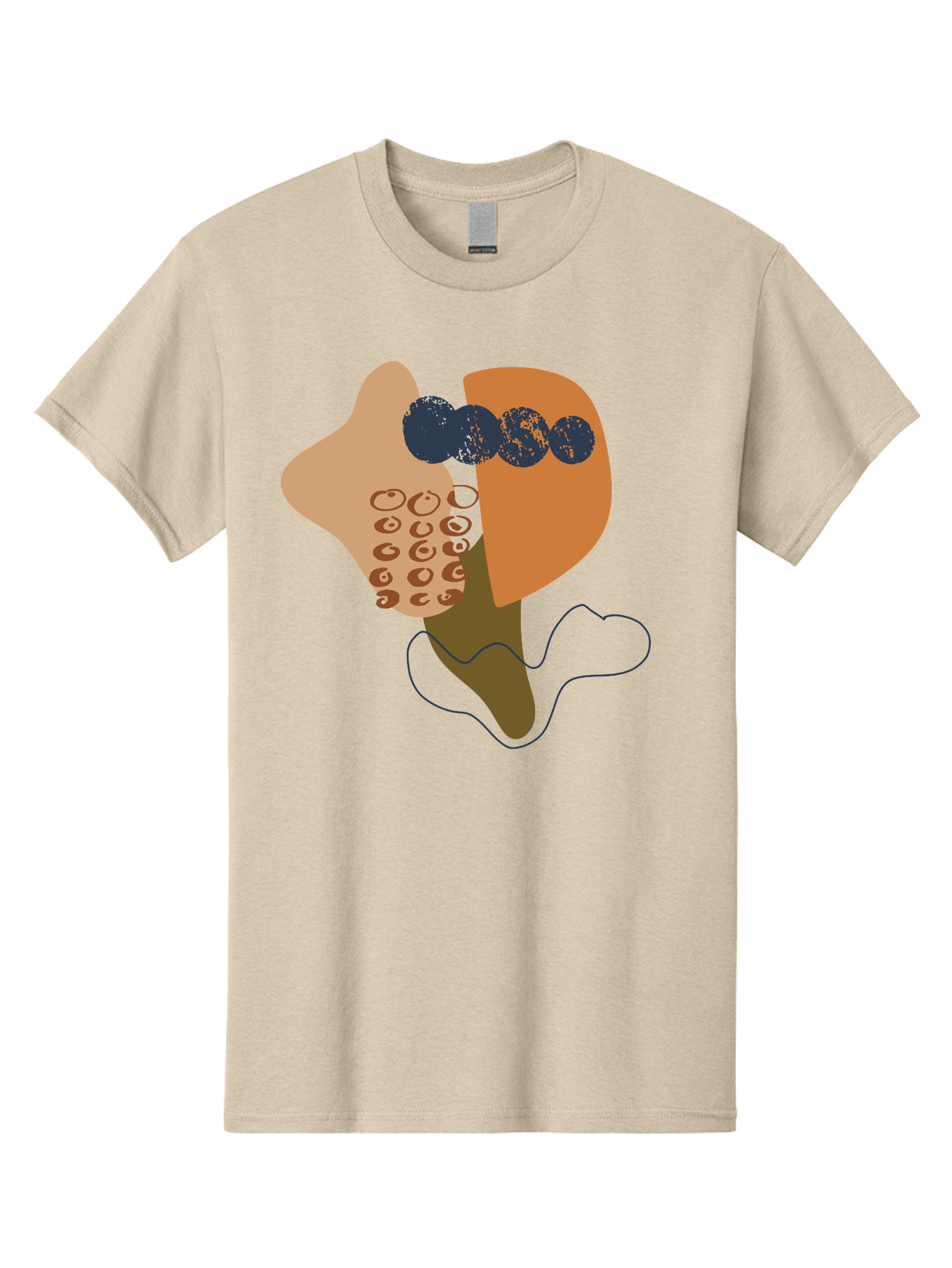 Ice-Cream-Cone Men'S Graphic Tee, 100% Cotton, Comfortable Casual Summer Wear, Machine Washable, Ice Cream Cone, Abstract Design, Modern Art, Colorful Treat, Creative Expression, Unique Illustration, Sweet Delight, Artistic Creativity - Aaa438