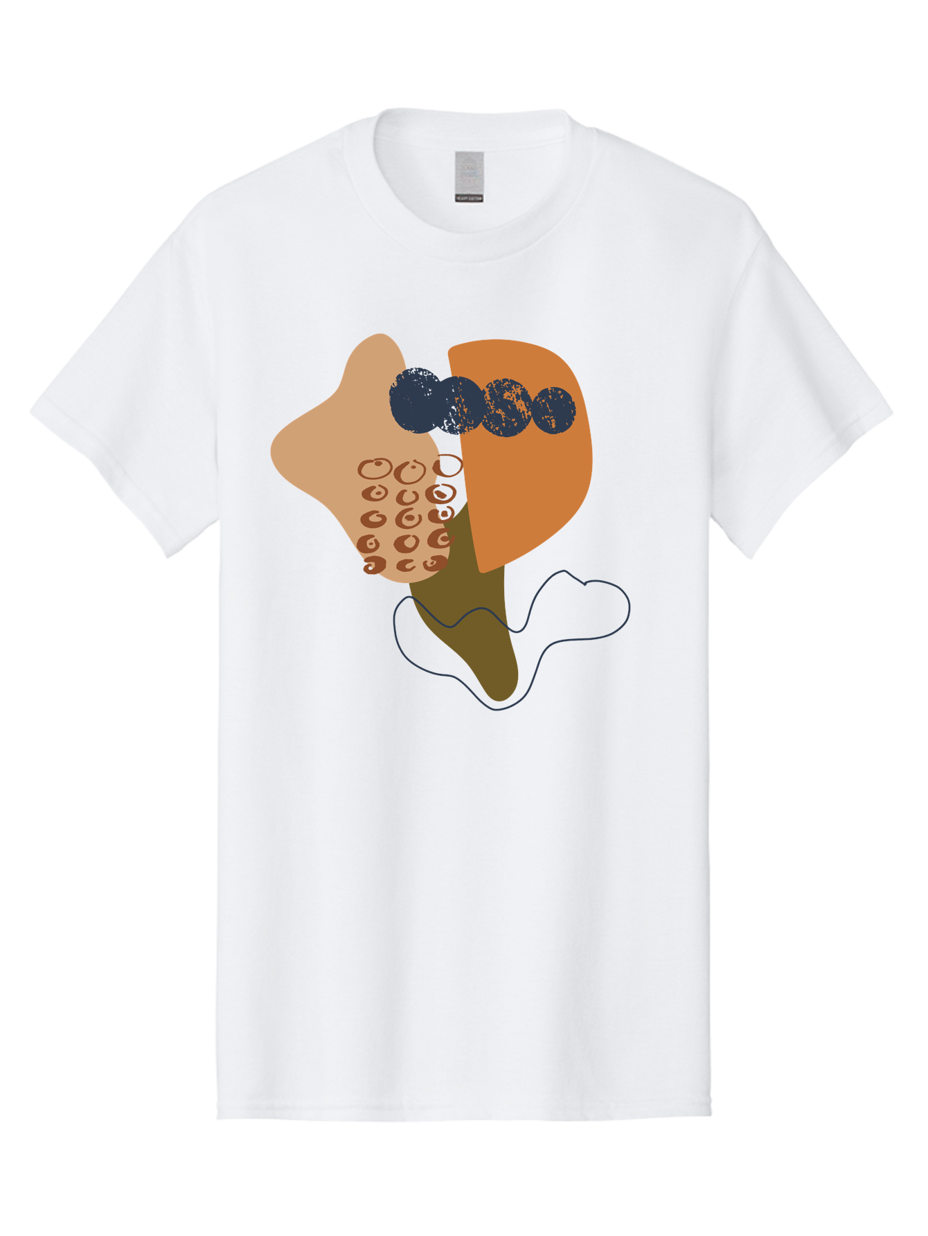 Ice-Cream-Cone Men'S Graphic Tee, 100% Cotton, Comfortable Casual Summer Wear, Machine Washable, Ice Cream Cone, Abstract Design, Modern Art, Colorful Treat, Creative Expression, Unique Illustration, Sweet Delight, Artistic Creativity - Aaa438
