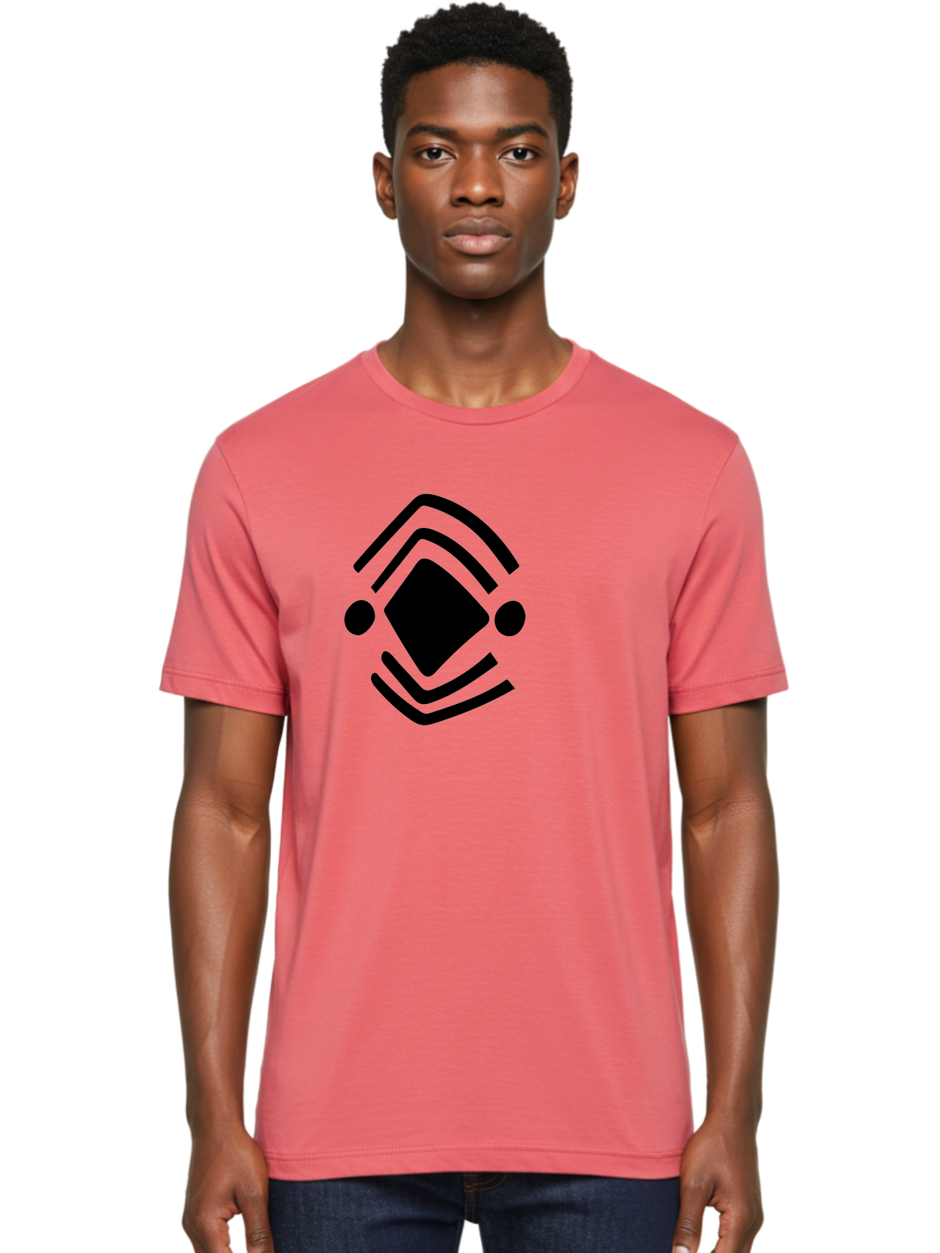 Krita-Logo Men'S Graphic Tee, 100% Cotton, Comfortable Casual Summer Wear, Machine Washable, Diamond Shape, Abstract Logo, Minimalist Design, Simple Shapes, Modern Icon, Geometric Pattern, Stylized Graphic - Aaa441