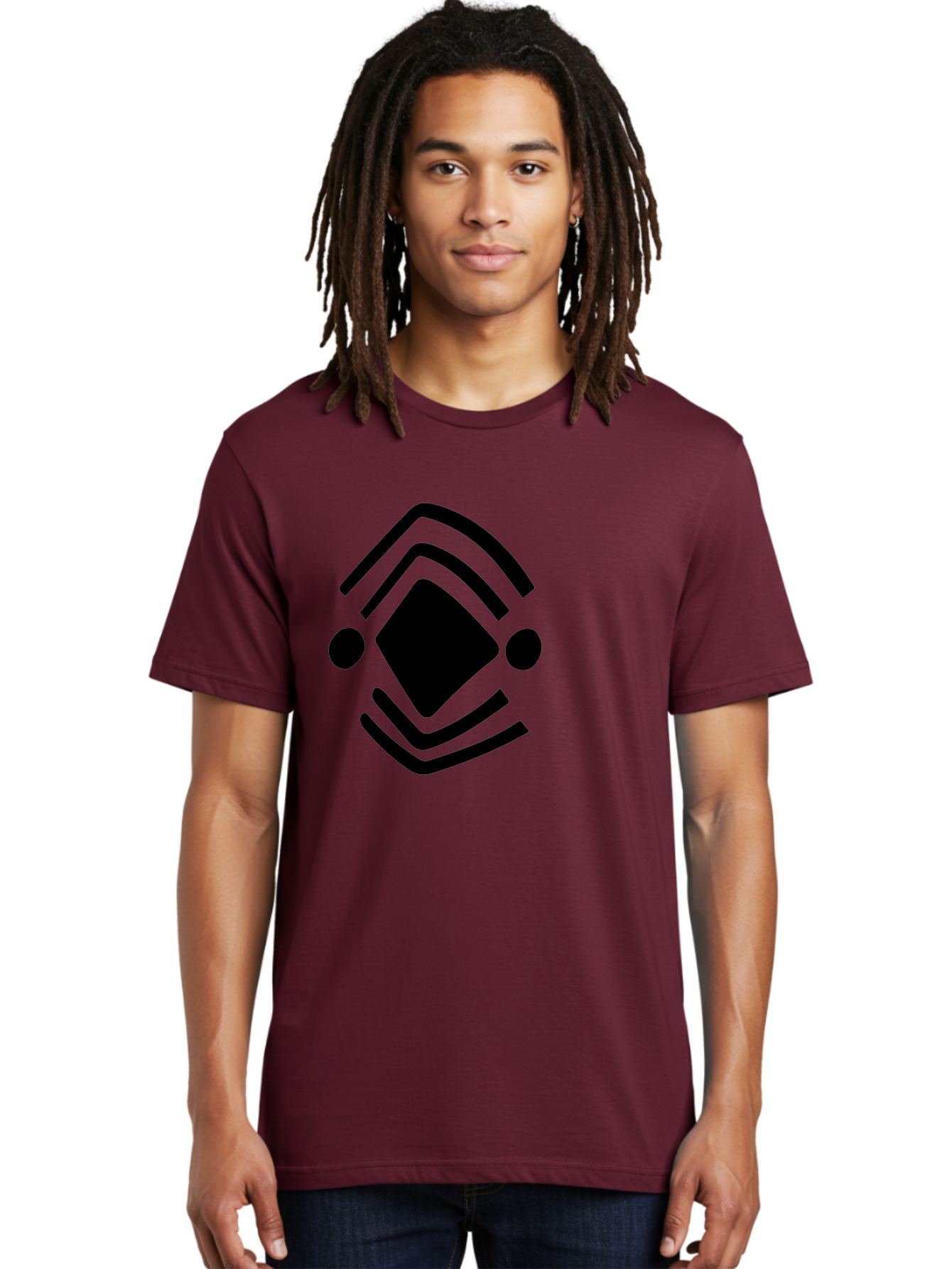 Krita-Logo Men'S Graphic Tee, 100% Cotton, Comfortable Casual Summer Wear, Machine Washable, Diamond Shape, Abstract Logo, Minimalist Design, Simple Shapes, Modern Icon, Geometric Pattern, Stylized Graphic - Aaa441
