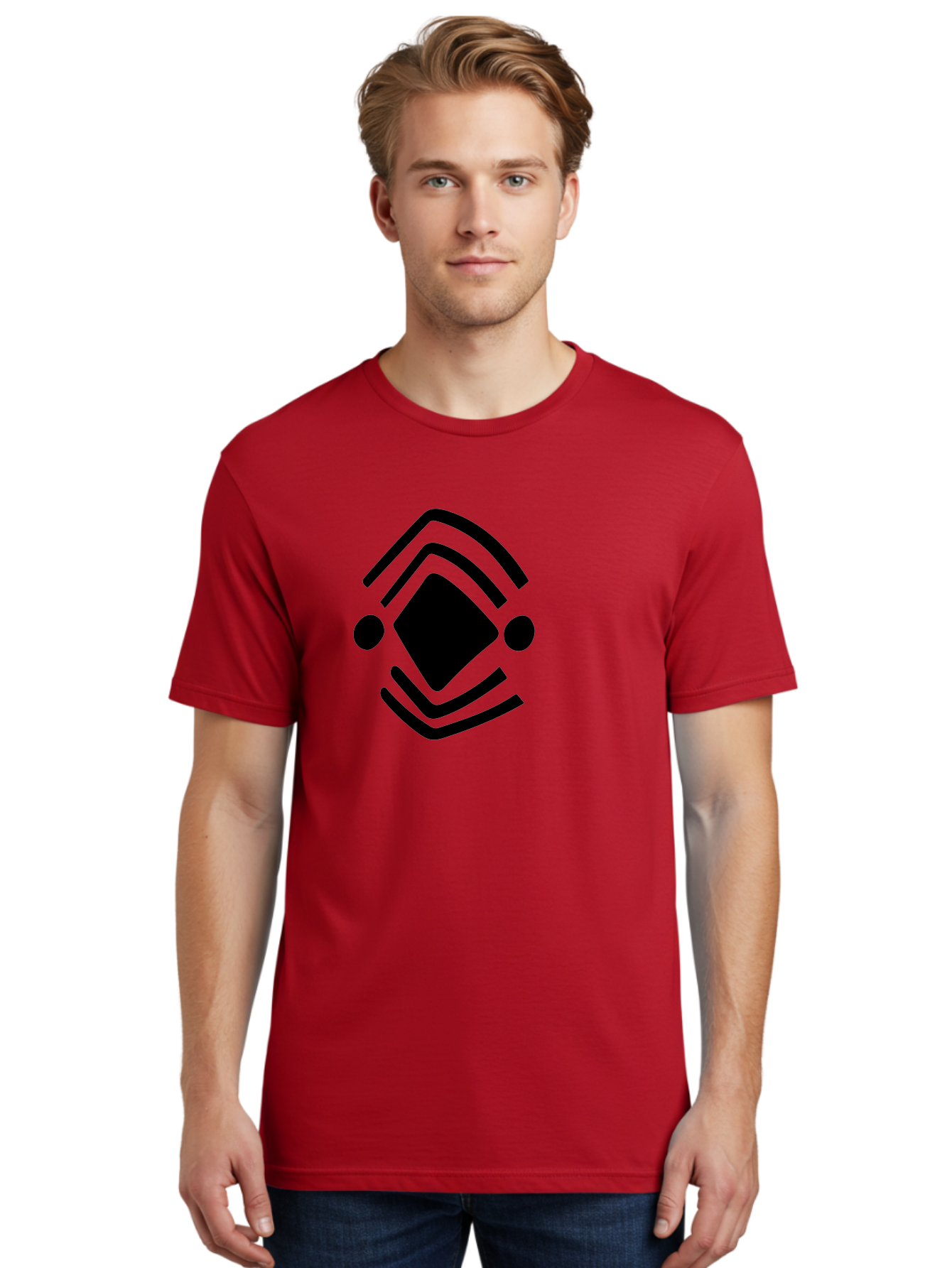 Krita-Logo Men'S Graphic Tee, 100% Cotton, Comfortable Casual Summer Wear, Machine Washable, Diamond Shape, Abstract Logo, Minimalist Design, Simple Shapes, Modern Icon, Geometric Pattern, Stylized Graphic - Aaa441
