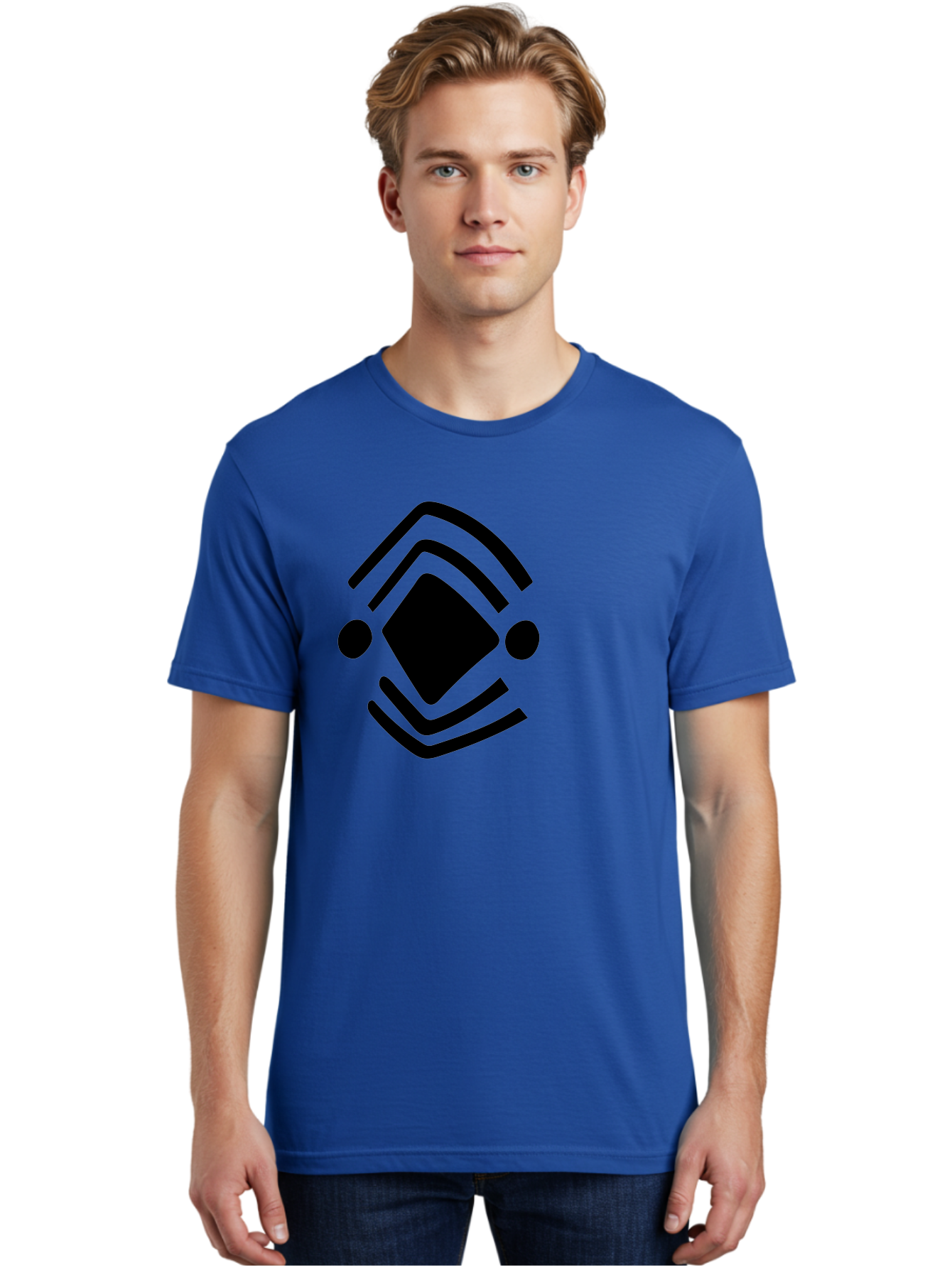 Krita-Logo Men'S Graphic Tee, 100% Cotton, Comfortable Casual Summer Wear, Machine Washable, Diamond Shape, Abstract Logo, Minimalist Design, Simple Shapes, Modern Icon, Geometric Pattern, Stylized Graphic - Aaa441