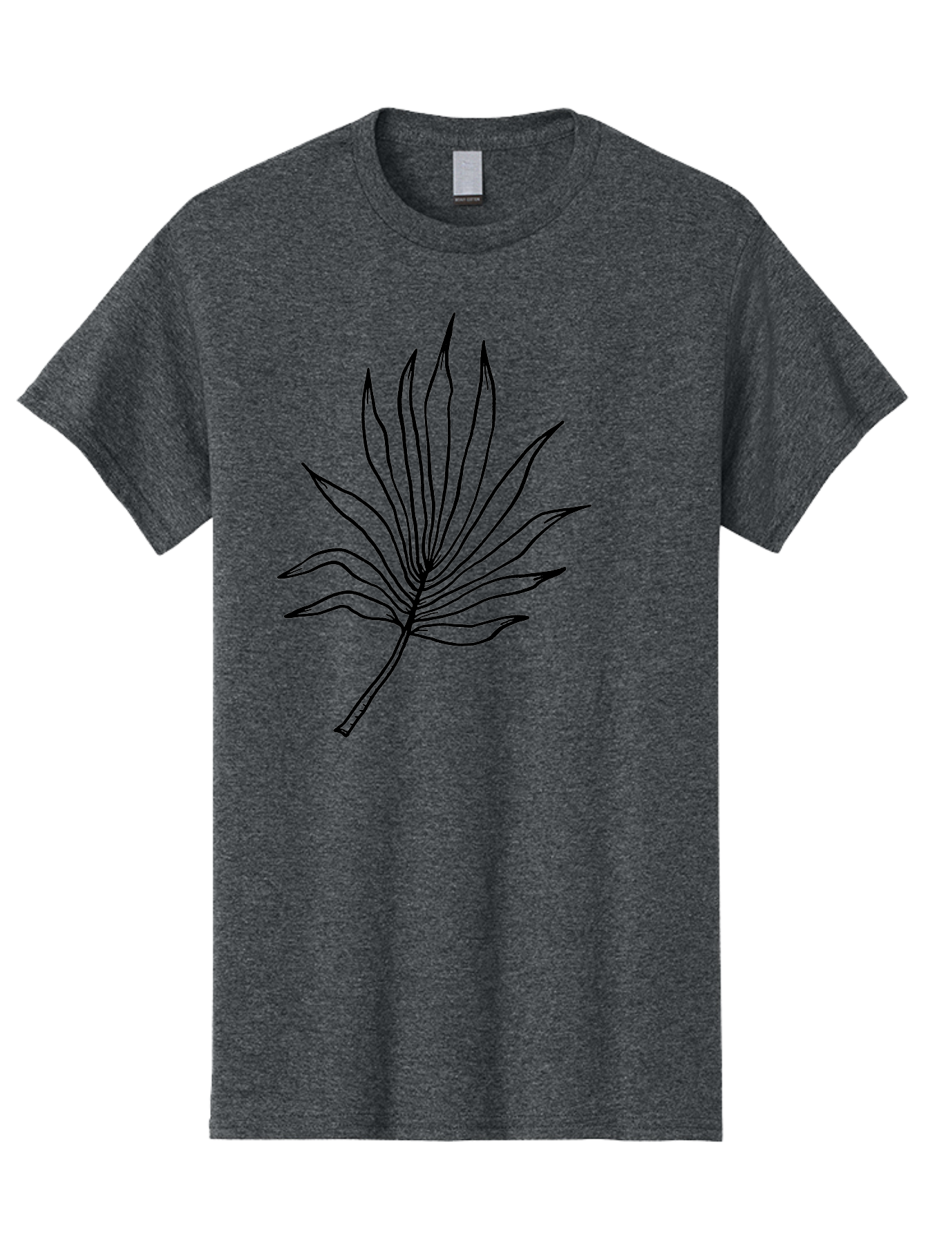Leaf-1 Men'S Graphic Tee, 100% Cotton, Comfortable Casual Summer Wear, Machine Washable, Marijuana Leaf, Cannabis Symbol, Black Outline, Simple Design, Minimalist Art, Leaf Illustration, Pot Leaf, Cannabis Leaf Art, Weed Symbol, - Aaa442