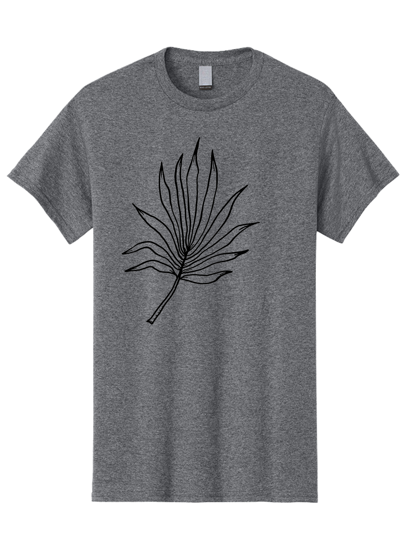 Leaf-1 Men'S Graphic Tee, 100% Cotton, Comfortable Casual Summer Wear, Machine Washable, Marijuana Leaf, Cannabis Symbol, Black Outline, Simple Design, Minimalist Art, Leaf Illustration, Pot Leaf, Cannabis Leaf Art, Weed Symbol, - Aaa442