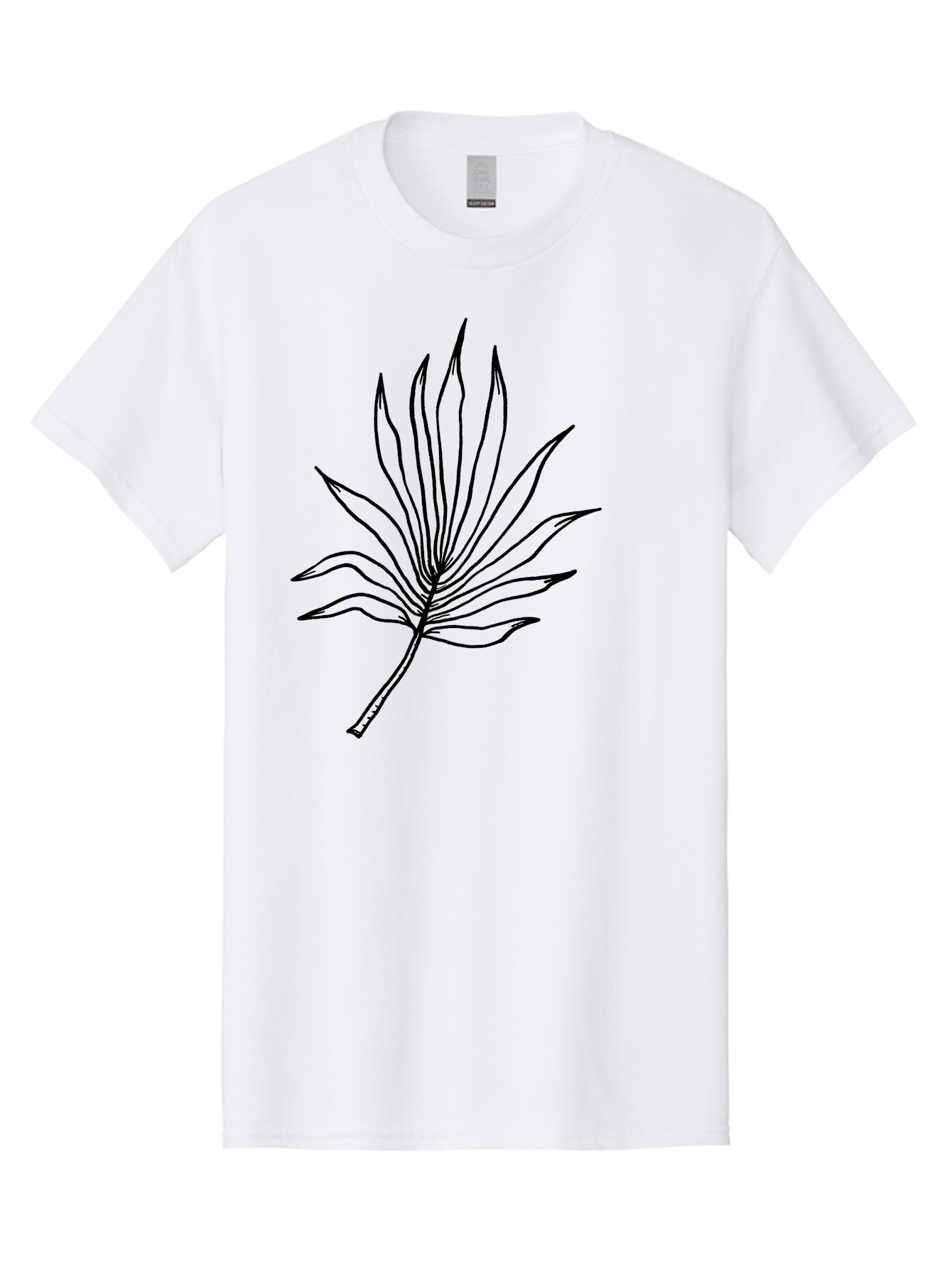 Leaf-1 Men'S Graphic Tee, 100% Cotton, Comfortable Casual Summer Wear, Machine Washable, Marijuana Leaf, Cannabis Symbol, Black Outline, Simple Design, Minimalist Art, Leaf Illustration, Pot Leaf, Cannabis Leaf Art, Weed Symbol, - Aaa442