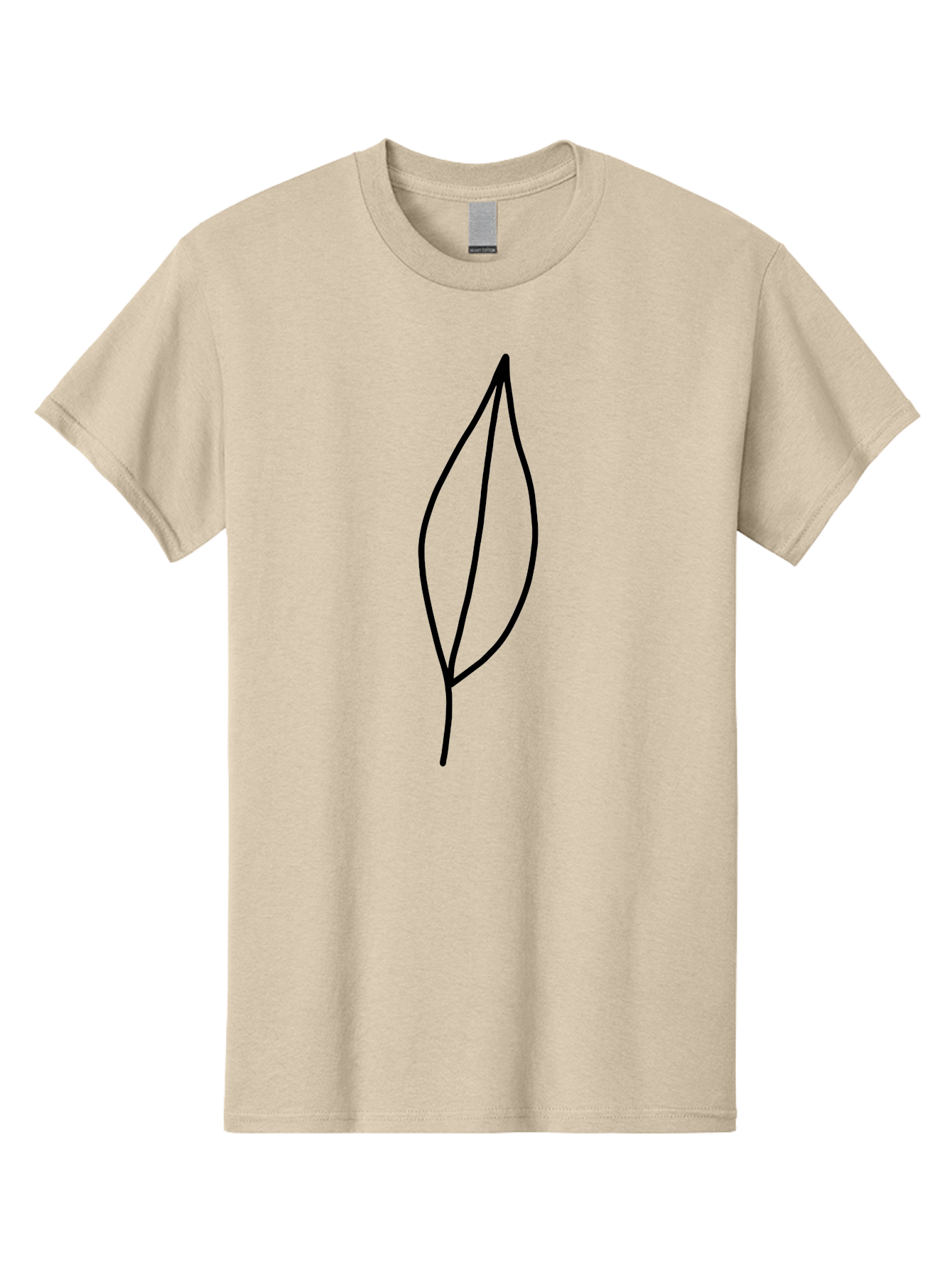 Leaf-2 Men'S Graphic Tee, 100% Cotton, Comfortable Casual Summer Wear, Machine Washable, Simple Leaf Outline, Minimalist Design, Black Line Art, Eco-Friendly Symbol, Nature-Inspired Graphics, Single Leaf Icon, Botanical Illustration, - Aaa443