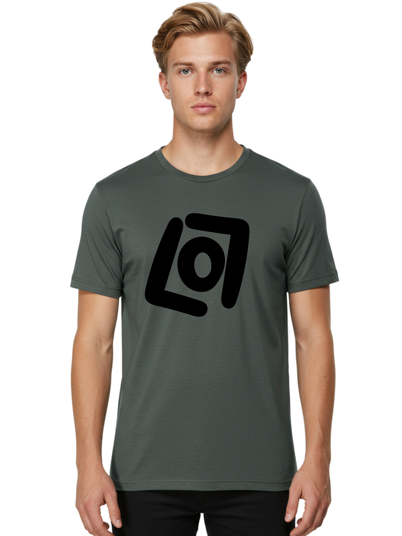 Lo7 Men'S Graphic Tee, 100% Cotton, Comfortable Casual Summer Wear, Machine Washable, Stylized Logo, Modern Design, Abstract Shapes, Geometric Pattern, Minimalist Art, Bold Lines, Unique Typography - Aaa460