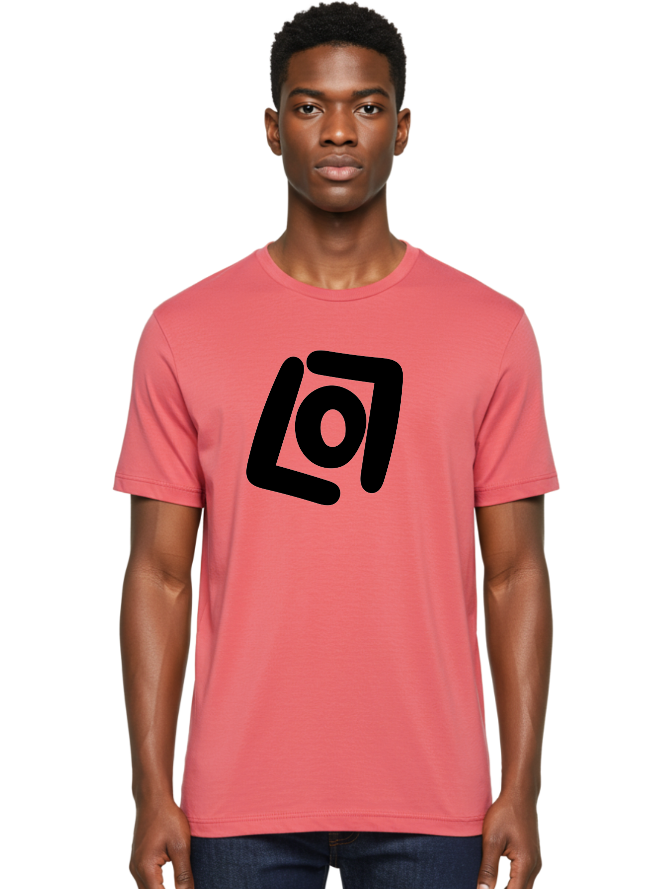 Lo7 Men'S Graphic Tee, 100% Cotton, Comfortable Casual Summer Wear, Machine Washable, Stylized Logo, Modern Design, Abstract Shapes, Geometric Pattern, Minimalist Art, Bold Lines, Unique Typography - Aaa460
