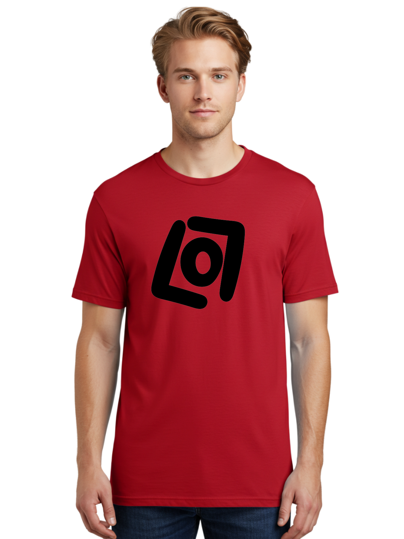 Lo7 Men'S Graphic Tee, 100% Cotton, Comfortable Casual Summer Wear, Machine Washable, Stylized Logo, Modern Design, Abstract Shapes, Geometric Pattern, Minimalist Art, Bold Lines, Unique Typography - Aaa460