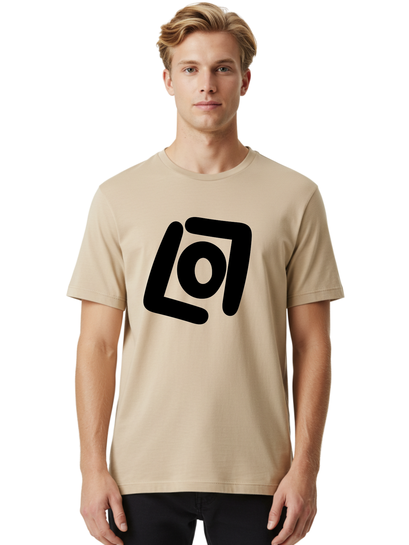 Lo7 Men'S Graphic Tee, 100% Cotton, Comfortable Casual Summer Wear, Machine Washable, Stylized Logo, Modern Design, Abstract Shapes, Geometric Pattern, Minimalist Art, Bold Lines, Unique Typography - Aaa460