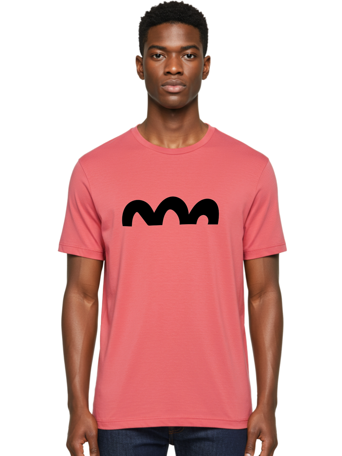 Mastodon-Logo Men'S Graphic Tee, 100% Cotton, Comfortable Casual Summer Wear, Machine Washable, Mastodon Logo, Black Logo, Stylized Letter M, Simple Design, Bold Typography, Social Media Icon - Aaa462