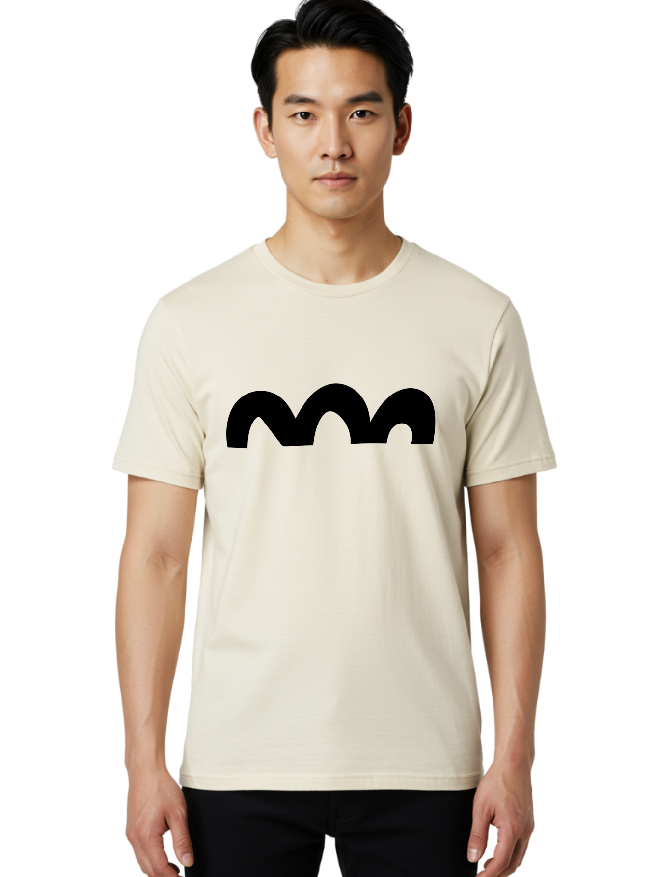 Mastodon-Logo Men'S Graphic Tee, 100% Cotton, Comfortable Casual Summer Wear, Machine Washable, Mastodon Logo, Black Logo, Stylized Letter M, Simple Design, Bold Typography, Social Media Icon - Aaa462