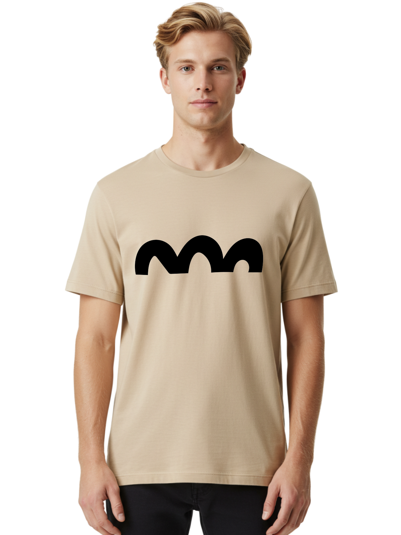 Mastodon-Logo Men'S Graphic Tee, 100% Cotton, Comfortable Casual Summer Wear, Machine Washable, Mastodon Logo, Black Logo, Stylized Letter M, Simple Design, Bold Typography, Social Media Icon - Aaa462