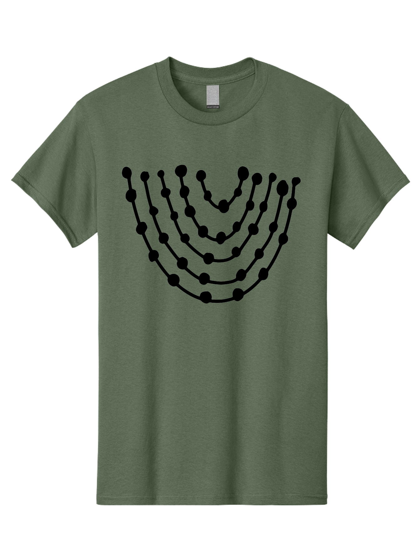 Menorah Men'S Graphic Tee, 100% Cotton, Comfortable Casual Summer Wear, Machine Washable, Menorah Illustration, Seven-Branched Candelabrum, Jewish Symbol, Black Graphic, Hanukkah, Faith, Tradition, Culture, Celebration - Aaa463